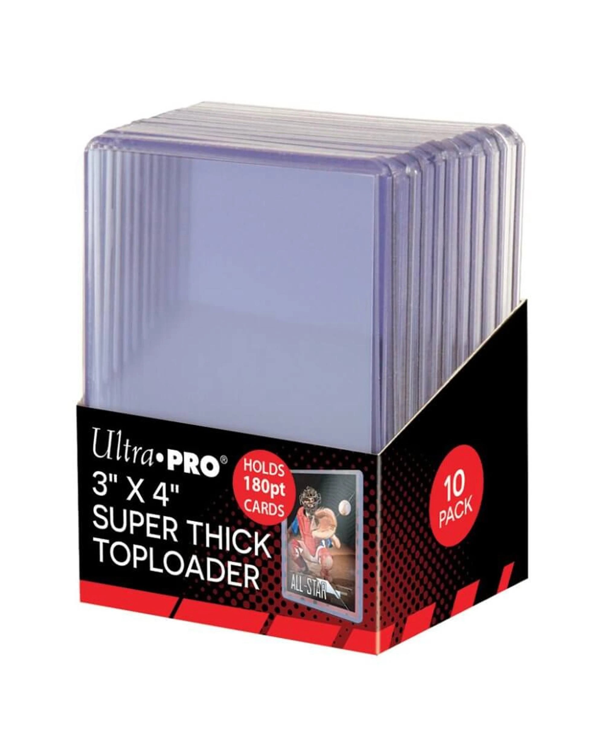 1 Ultra Pro 3 inch x 4 inch Super Thick Clear 180PT Toploader 10 Pack - Clear, 1 of 1