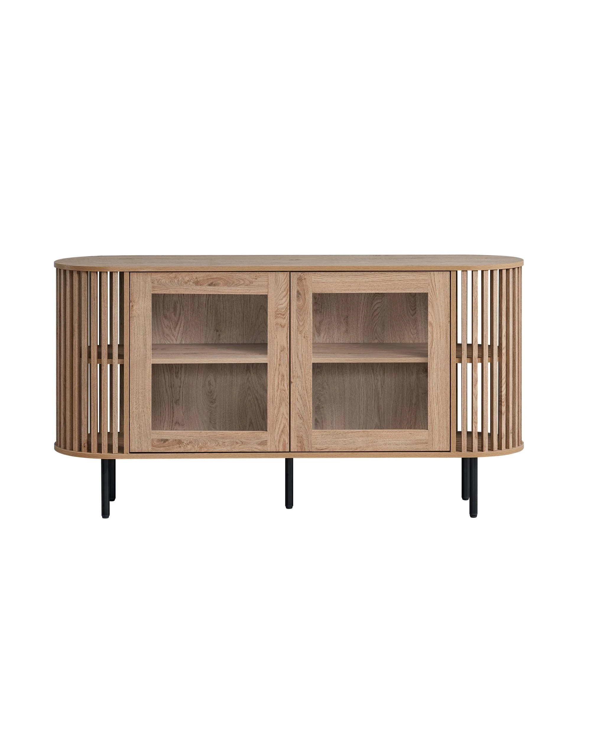 4 Kodu Buffet Unit Sideboard Credenza Cabinet 148cm 2 Doors - Natural, 4 of 7