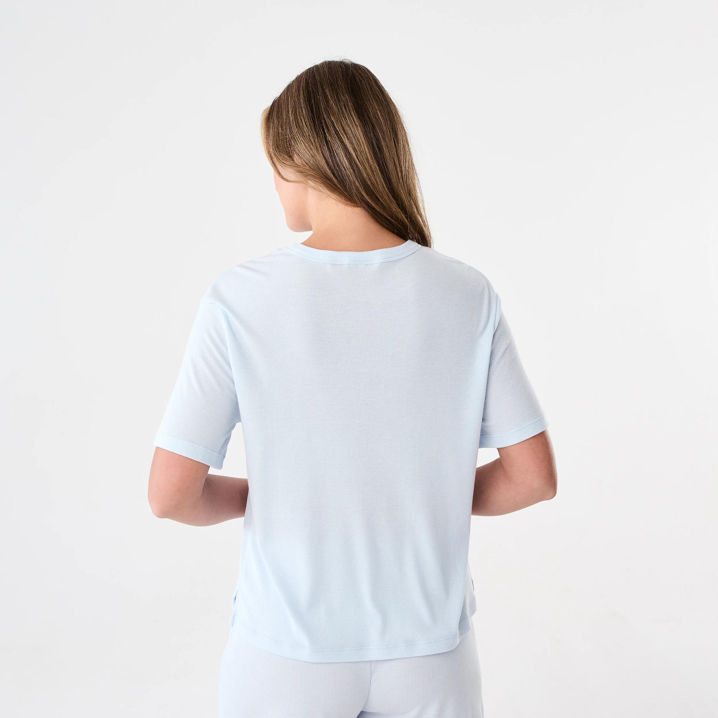 3 Rib Comfort T-shirt HALOGEN BLUE, 3 of 7