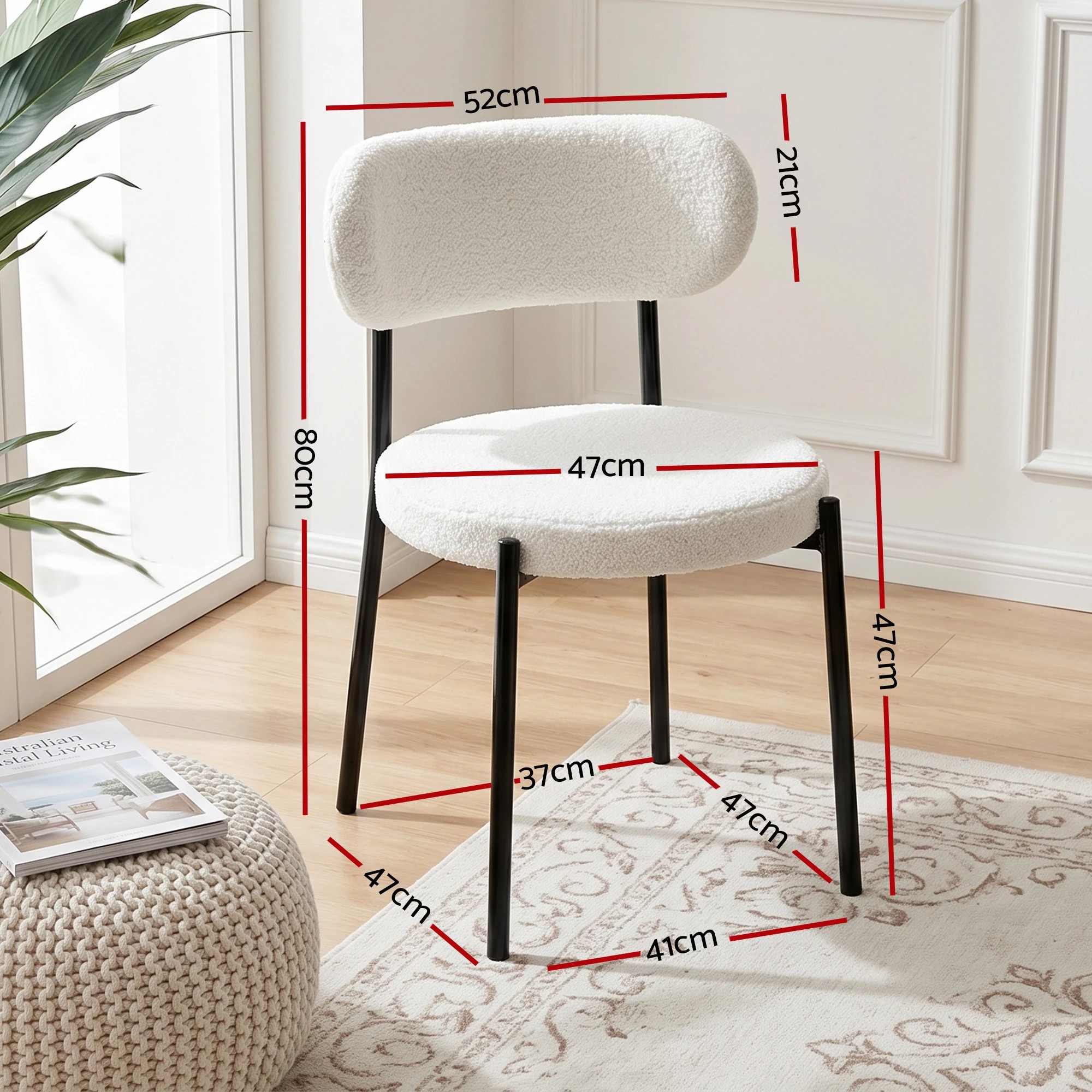 2 Artiss 200cm Extendable Dining Table Set with 4x Dining Chairs Sherpa - Multi, 2 of 10