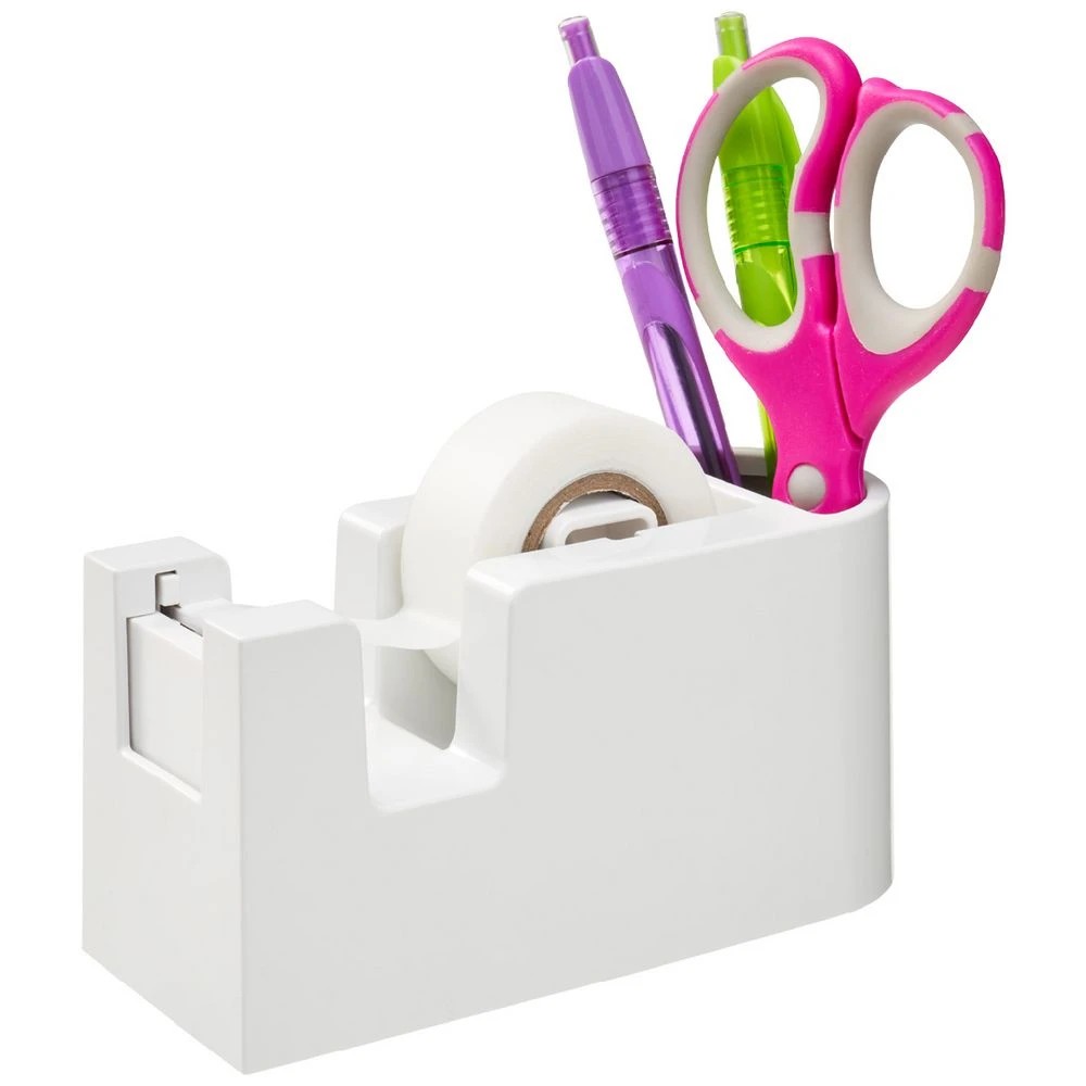 2 Otto 2-in-1 Tape Dispenser with Storage White, 2 of 5