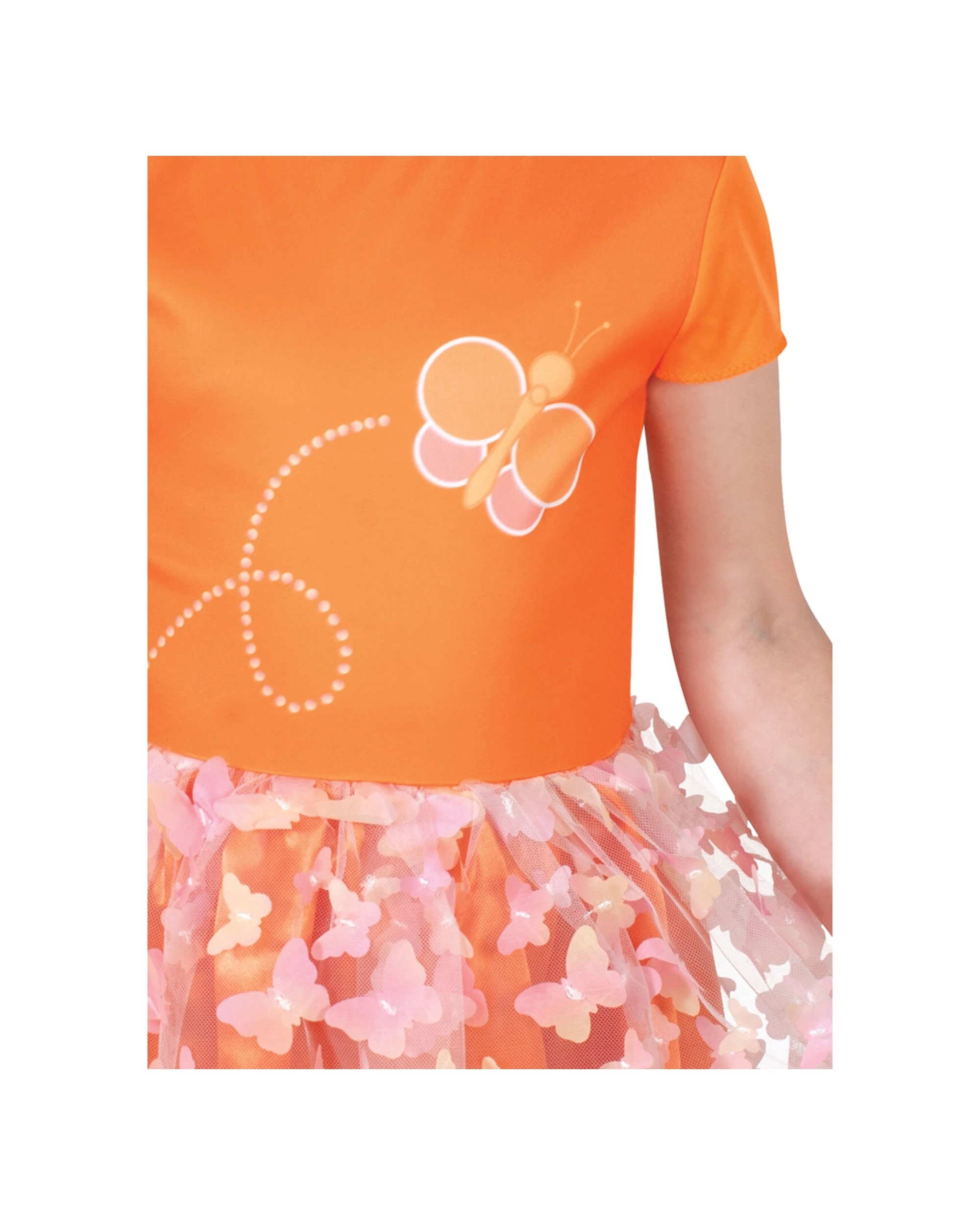 3 Emma Memma Deluxe Toddler Butterfly Dress Costume Party Dress Up Outfit - Orange, 3 of 4