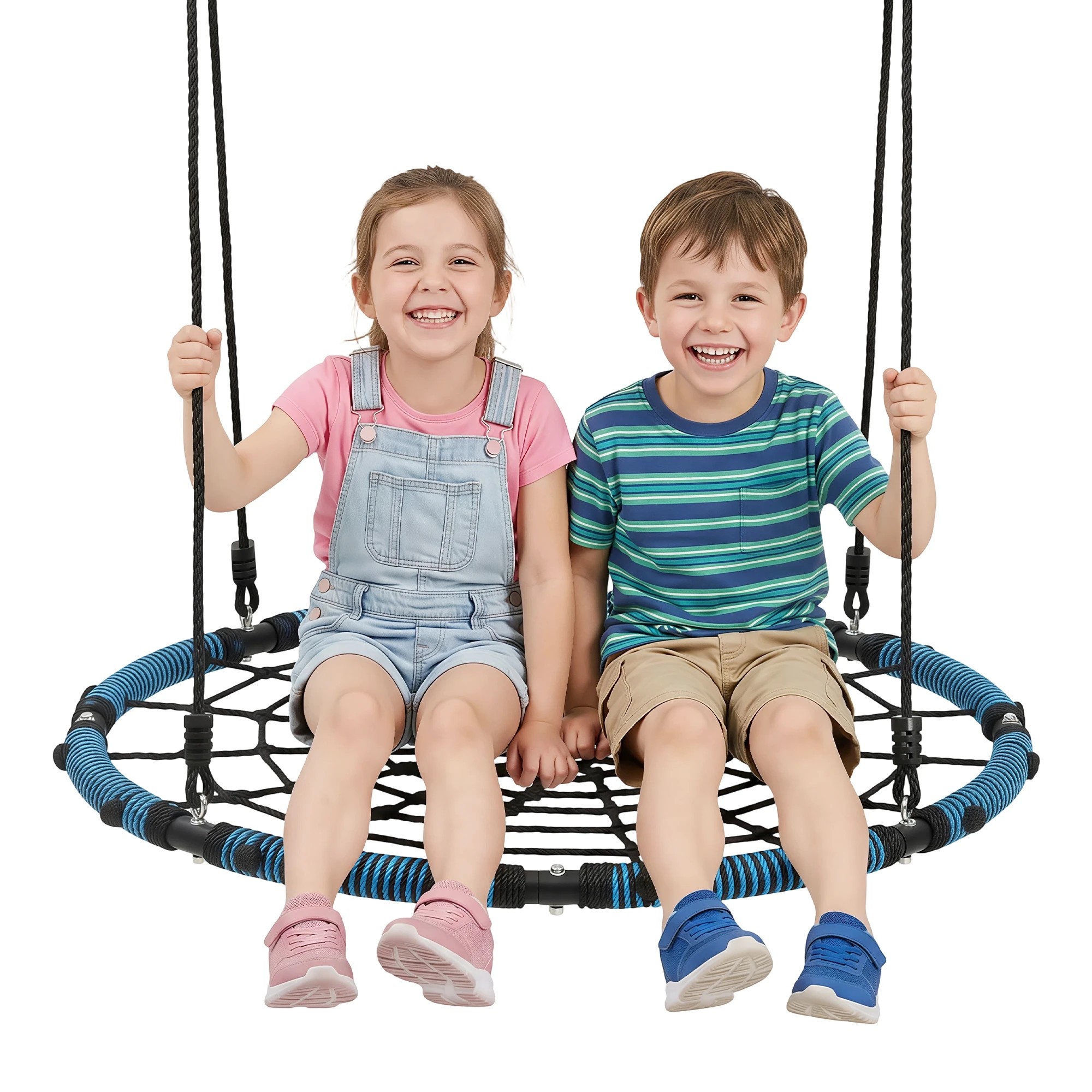 1 Gardeon Tree Swing Net Hammock for Backyard Porch Outside Playground - Blue, 1 of 8