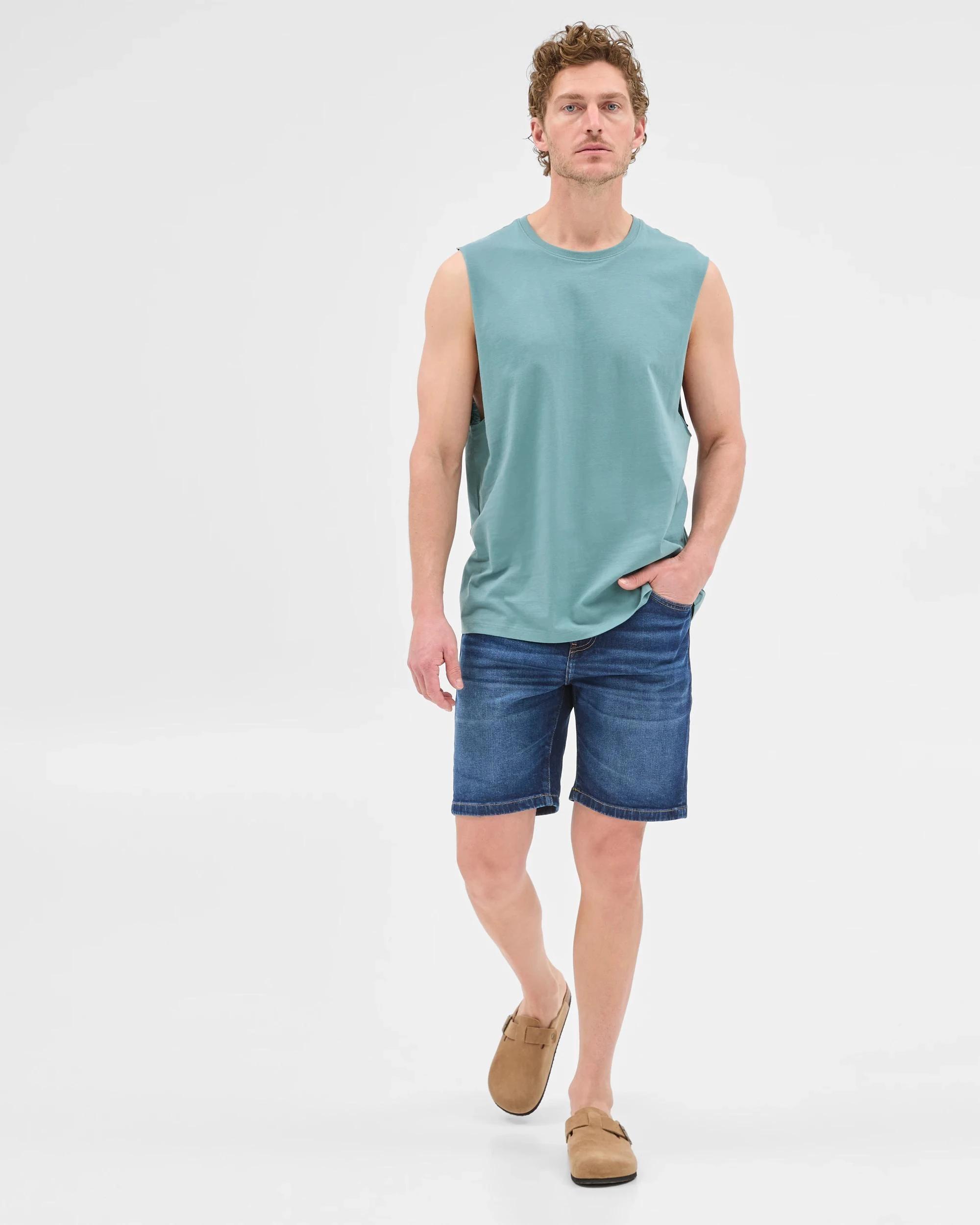 1 Target Australian Cotton Plain Tank Top GREEN, 1 of 5