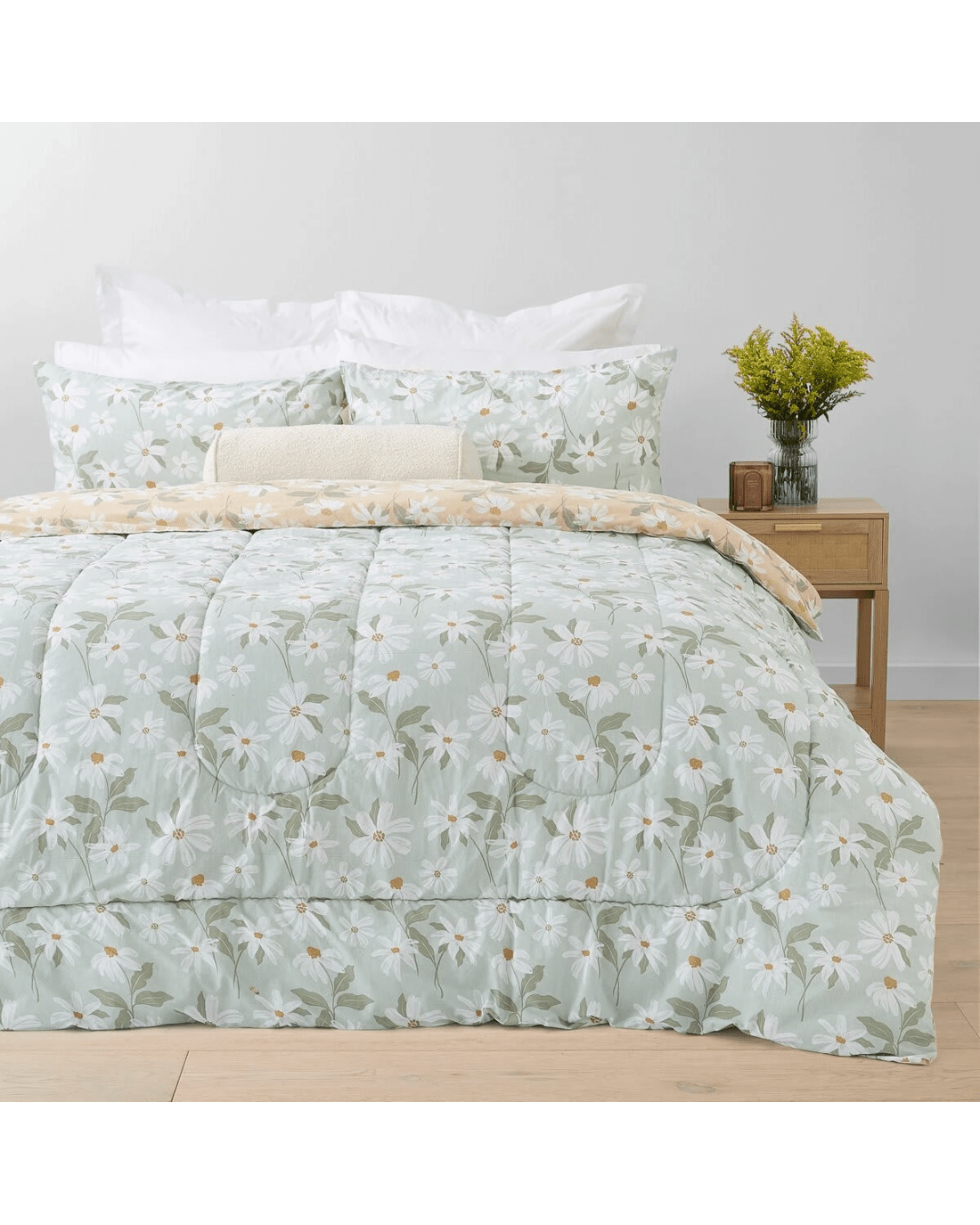 2 Talia Cotton Rich Reversible Comforter Set - Queen Bed, 2 of 7