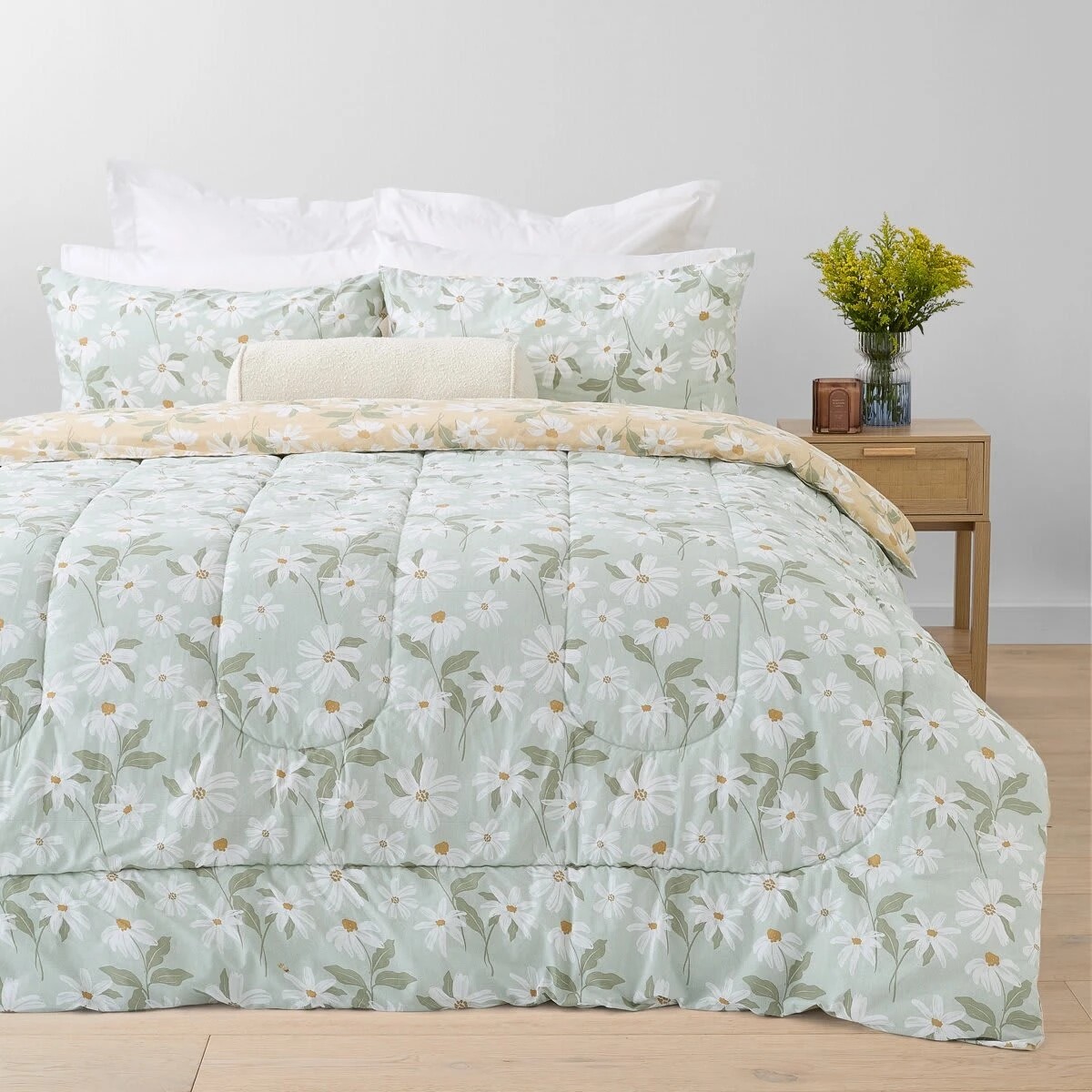 2 Talia Cotton Rich Reversible Comforter Set - Queen Bed, 2 of 7