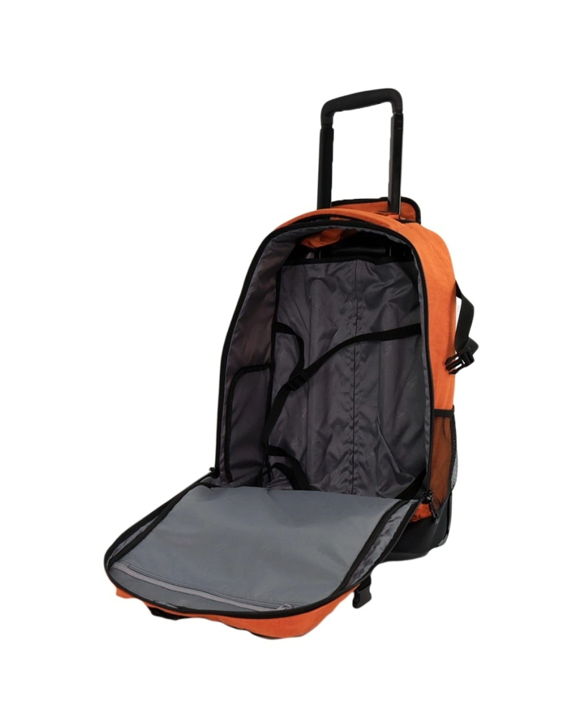 2 Reebok 45L Trekker Lightweight Crushed Nylon Trolley Bag Rolling Ball Bearing Wheels - Orange, 2 of 7