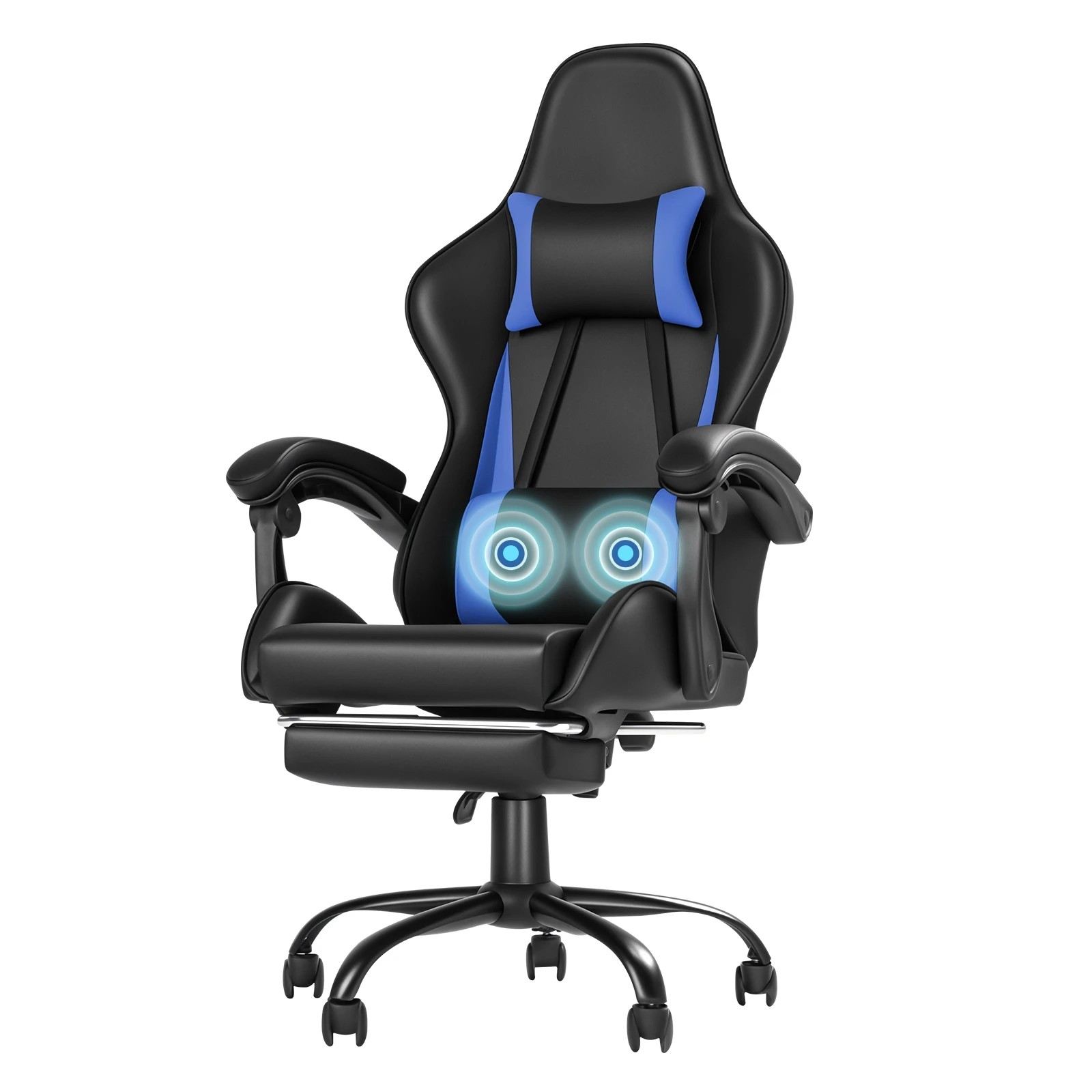 1 Advwin Gaming Chair Massage Lumbar Cushion - Blue, 1 of 9