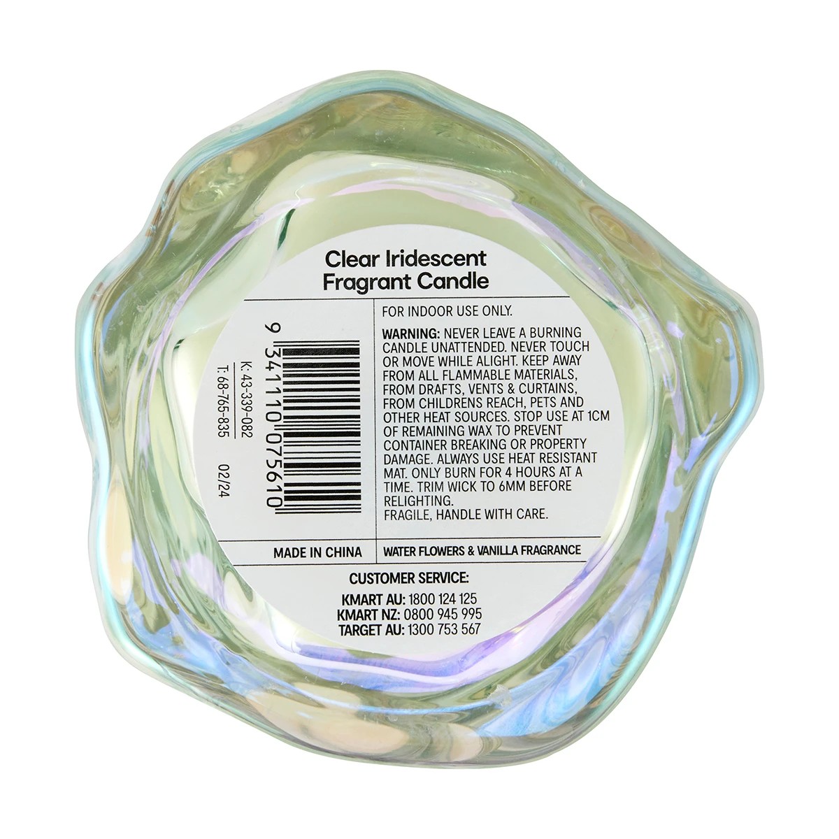 8 Clear Iridescent Fragrant Candle, 8 of 8