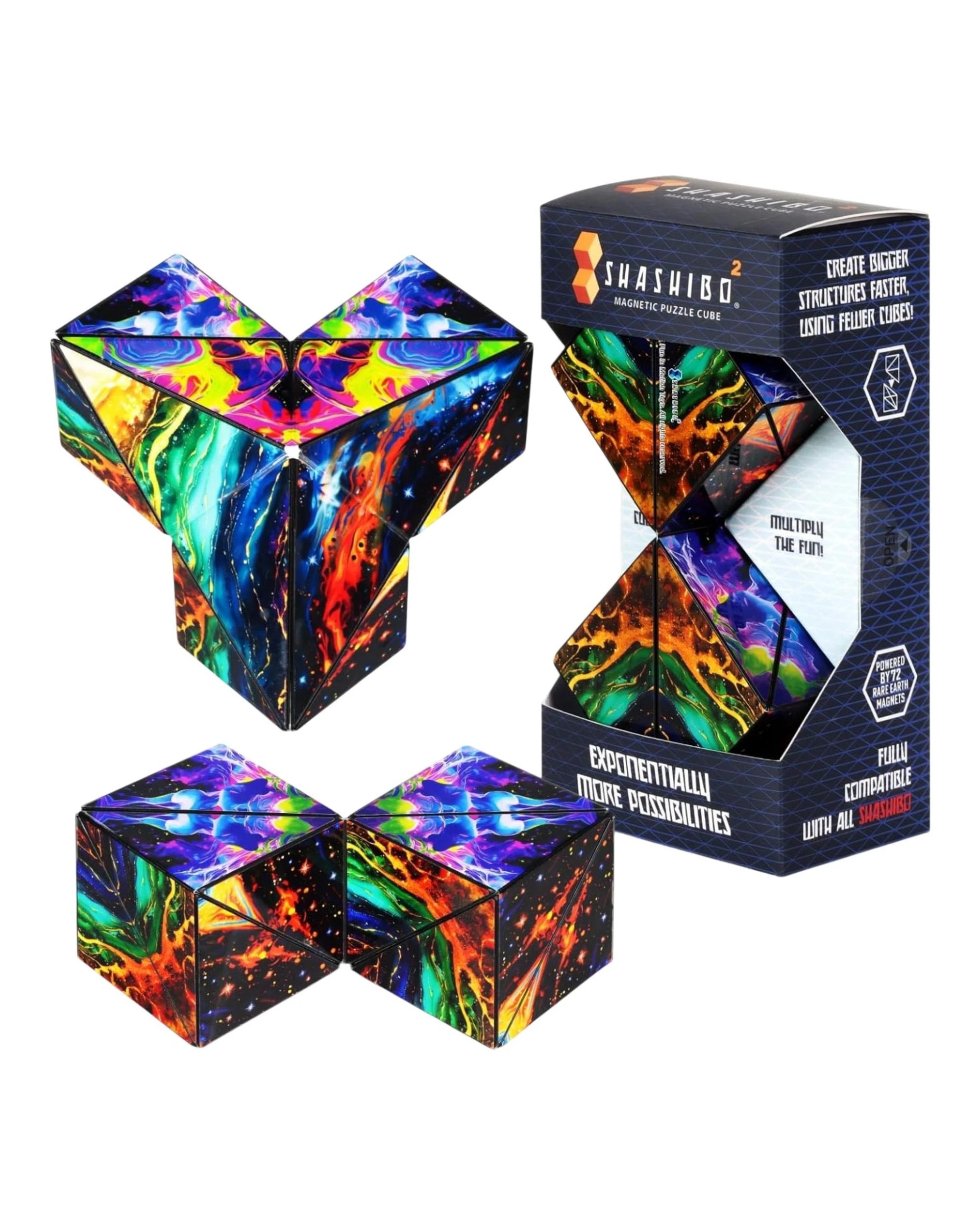 1 Shashibo Squared Shape Shifting Box Infinity Magnetic Puzzle Cube, 1 of 3