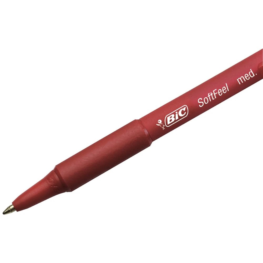 4 BIC SoftFeel Ballpoint Pens Red 12 Pack, 4 of 6