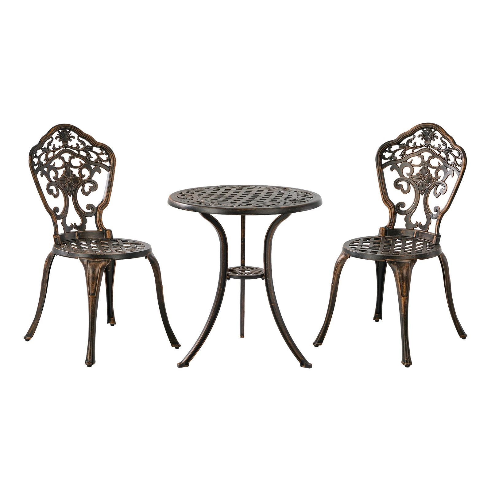 4 Livsip 3 Piece Outdoor Patio Set Bistro Setting Garden Furniture - Bronze, 4 of 7
