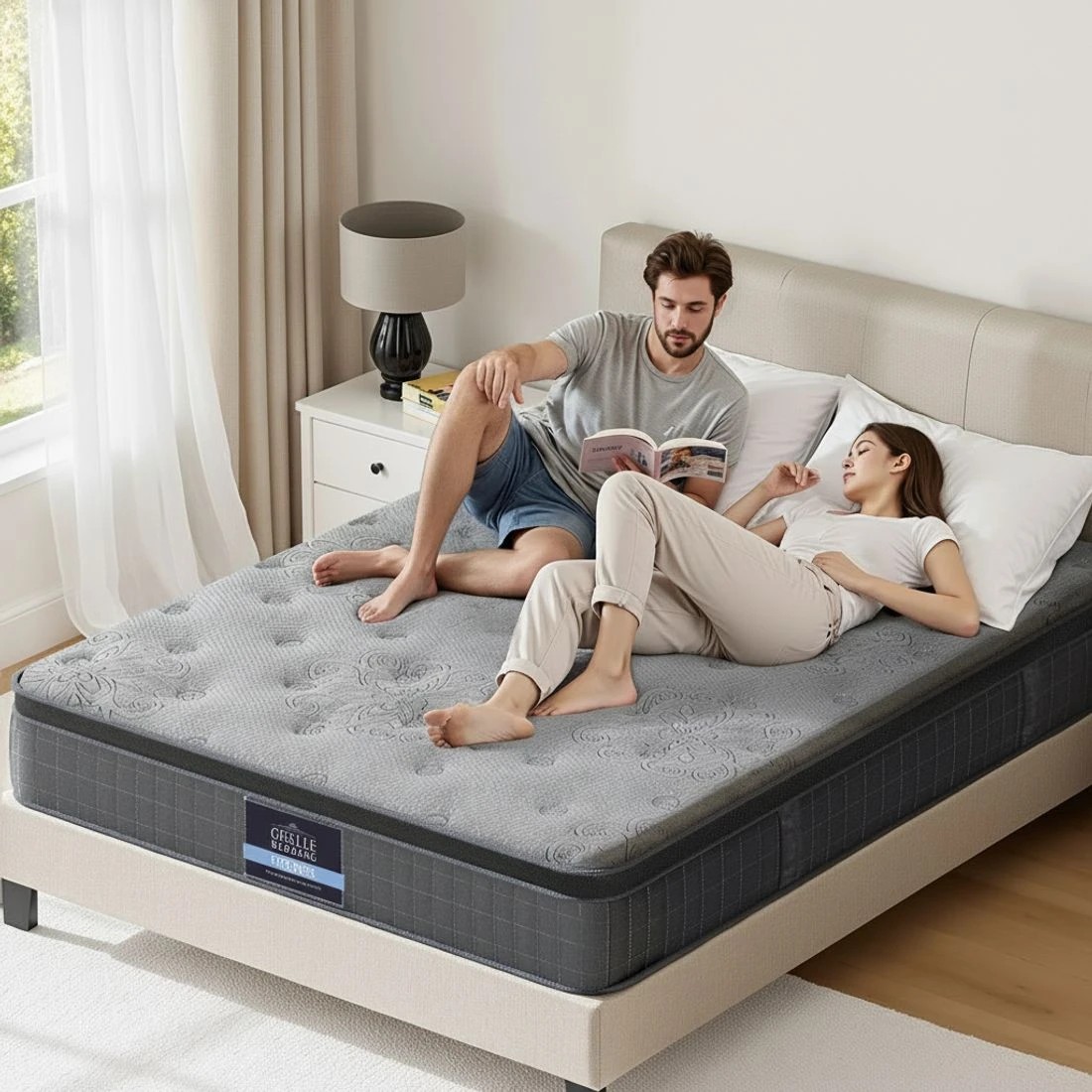 7 26cm Giselle Mattress Double Latex Foam Mattresses - Double Bed - Charcoal, 7 of 7