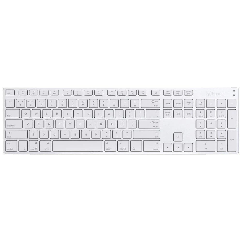 2 Bonelk KM-517A Bluetooth Keyboard & Mouse Combo Silver, 2 of 4