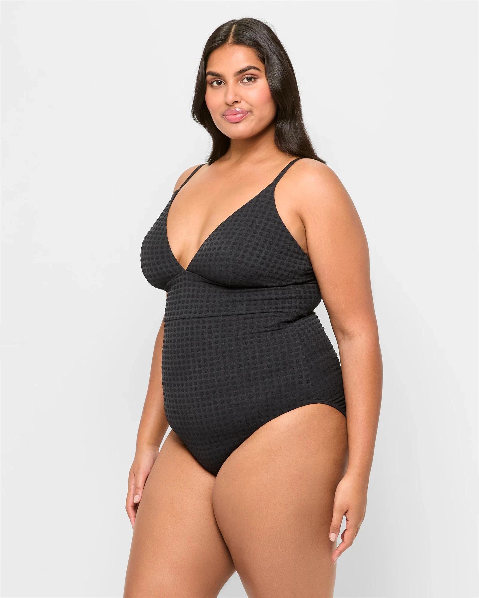 7 Target V-Front Textured One Piece Bathers - Shape Your Body BLACK, 7 of 9