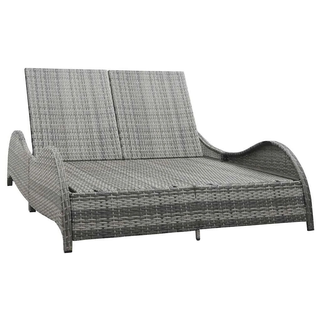 1 vidaXL sun lounger Adjustable Headrests - Grey, 1 of 5
