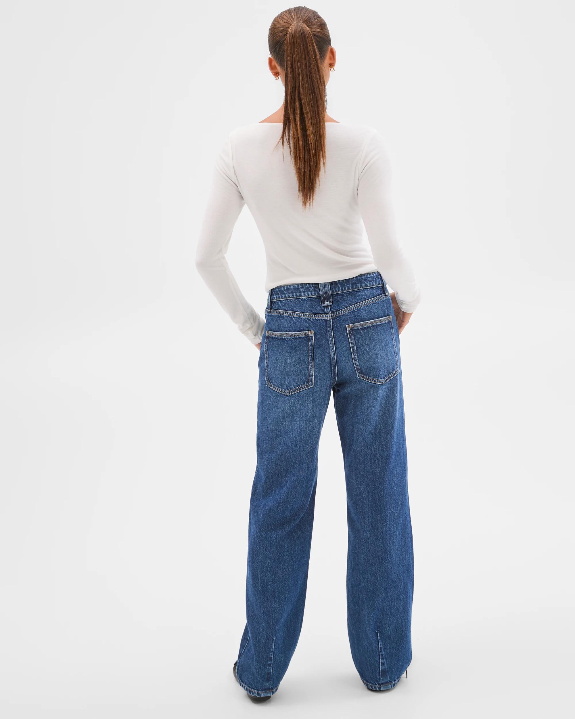 4 Lily Loves Straight Leg Denim Jeans BROOKLYN BLUE, 4 of 5