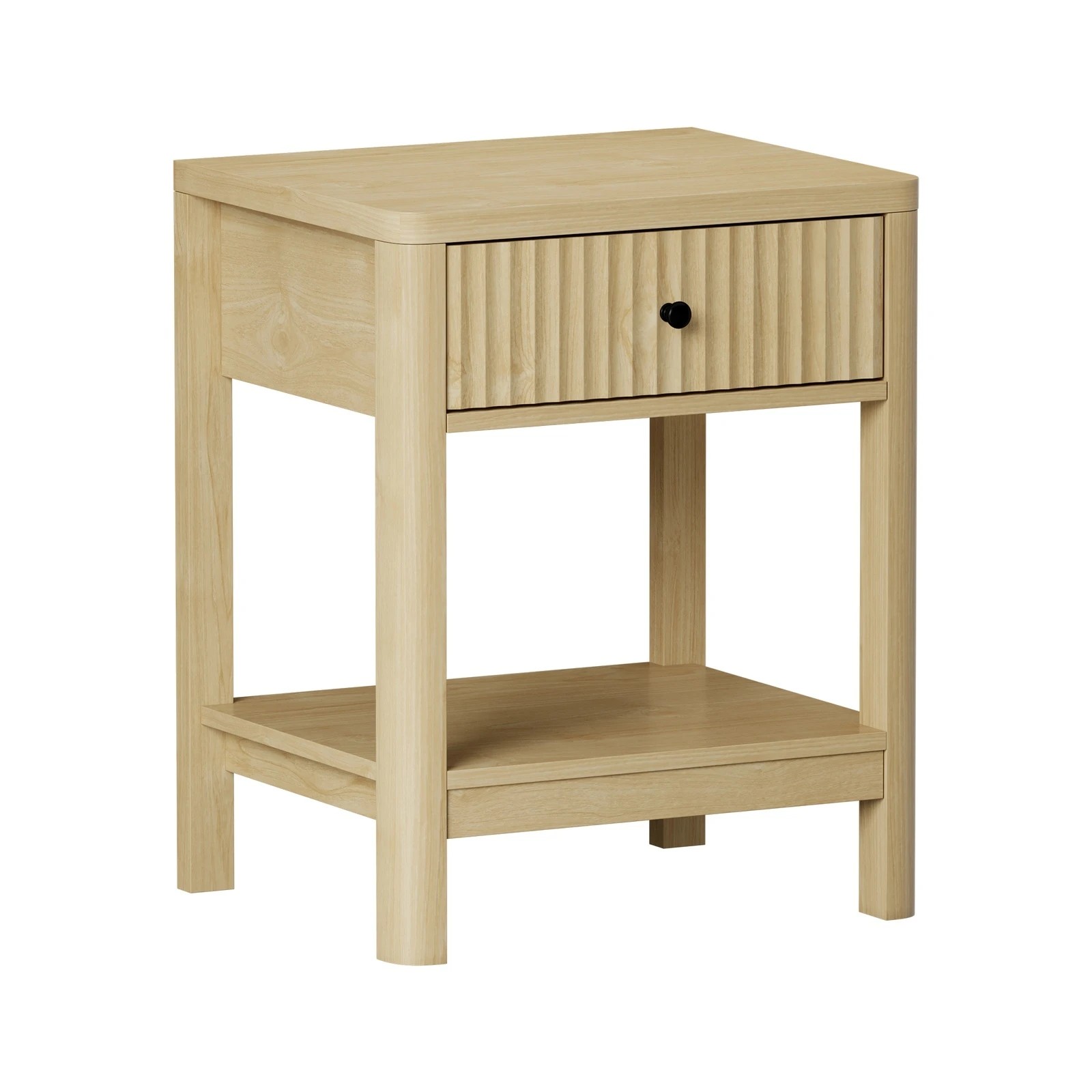 6 Oikiture 2x Bedside Table Drawer Side End Table Storage Nightstand - Natural, 6 of 9