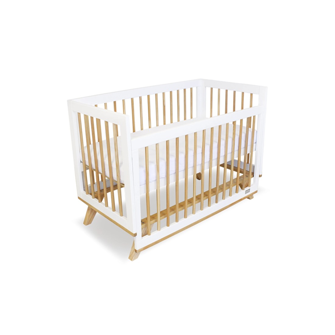 3 Babyhood Aurora Compact Cot - White/Natural, 3 of 6