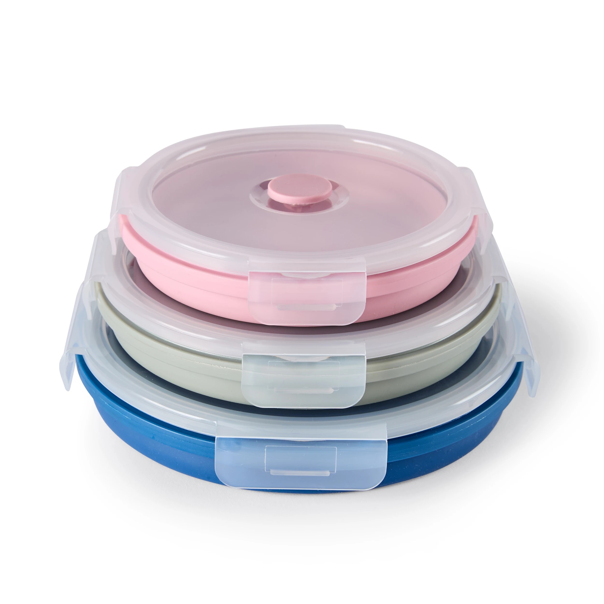 6 3 Piece Silicone Collapsible Salad Bowls, 6 of 8