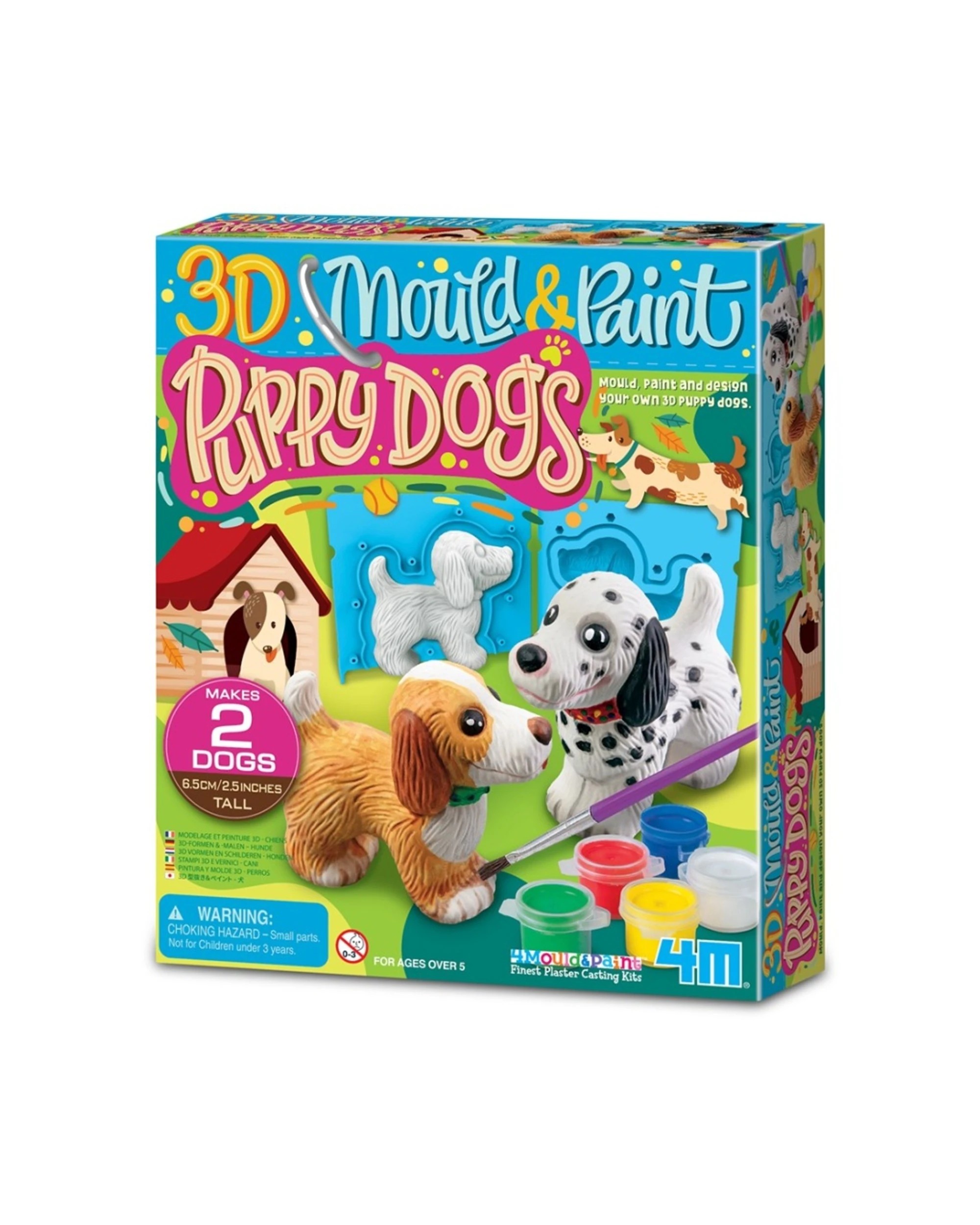 1 4M Mould & Paint 3D Puppy Dogs Kids Art Craft Colouring Fun Play Activity - Multi, 1 of 3