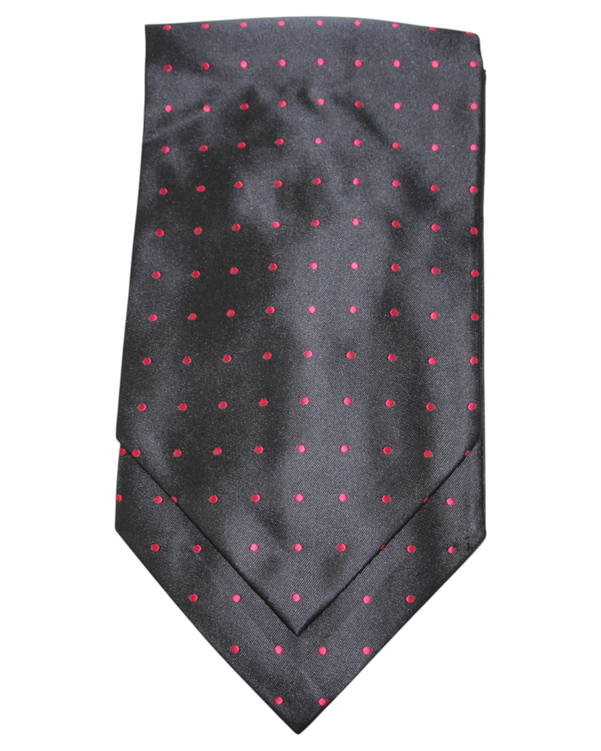 4 Zasel Mens Black & Red Small Polka Dot Cravat - Multi, 4 of 4