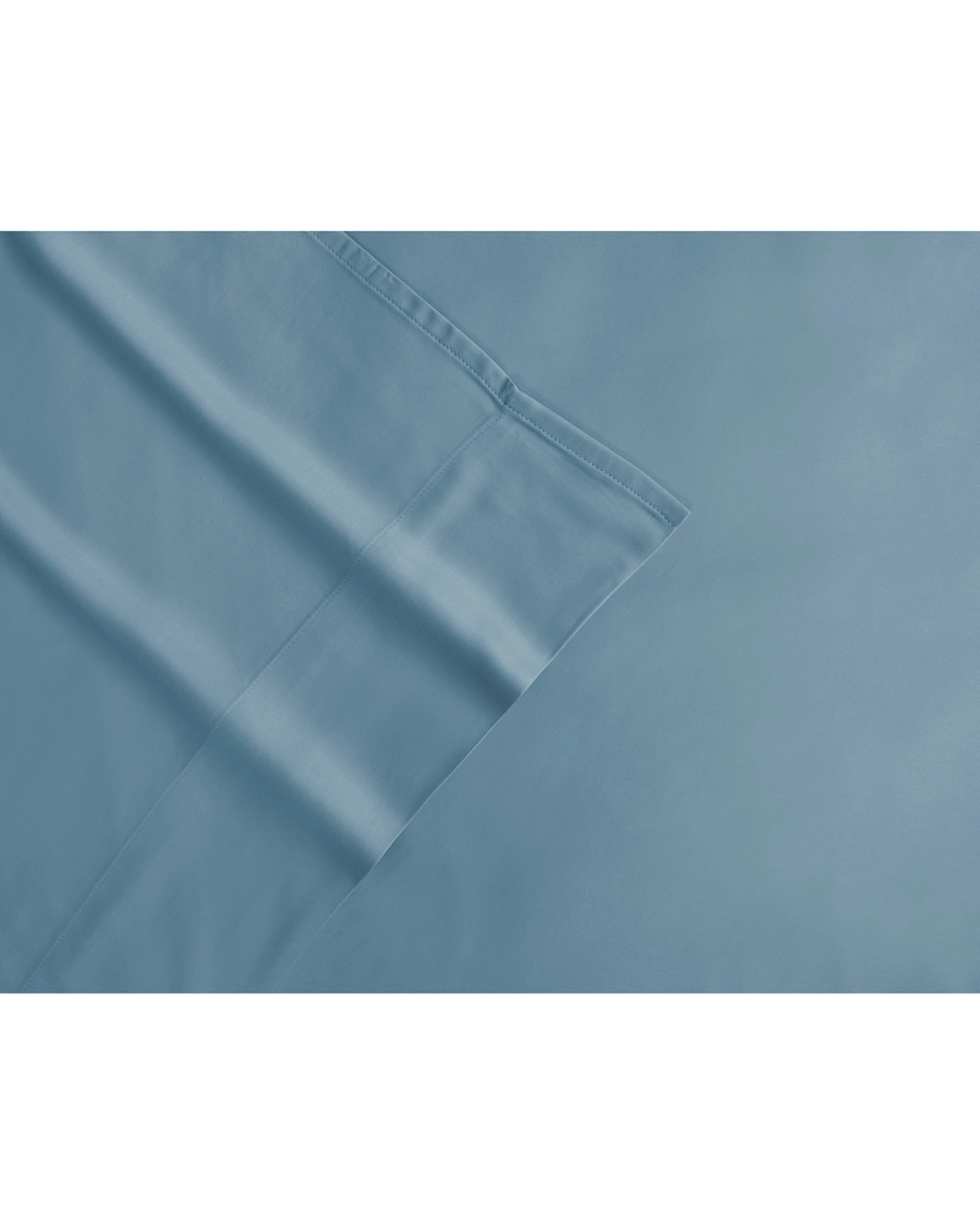 2 Algodon Rayon From Bamboo Bed Set With Flat Sheet Denim - Queen Bed - Blue, 2 of 5