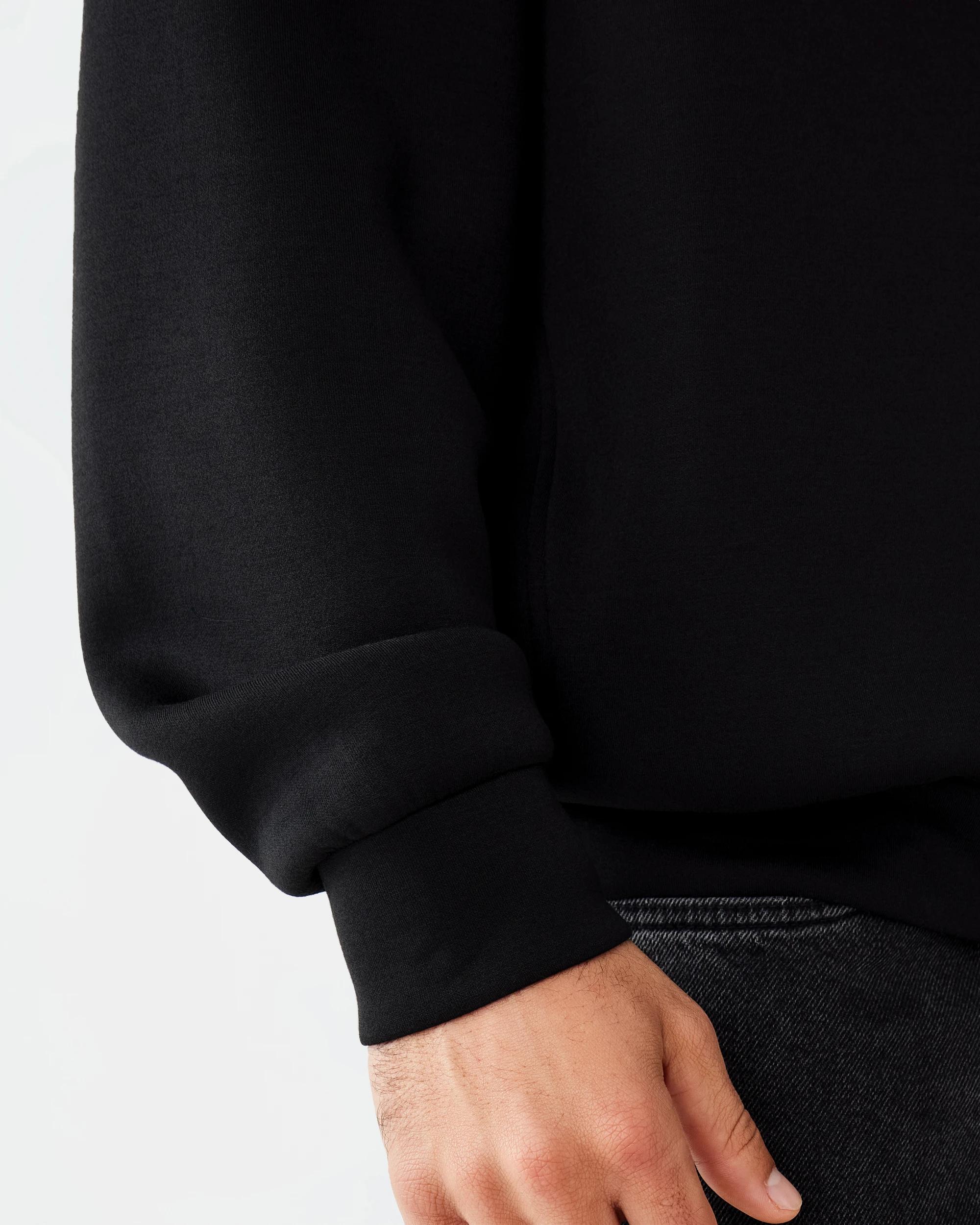 9 Scuba Funnel Neck Zip Through Sweatshirt Black, 9 of 10