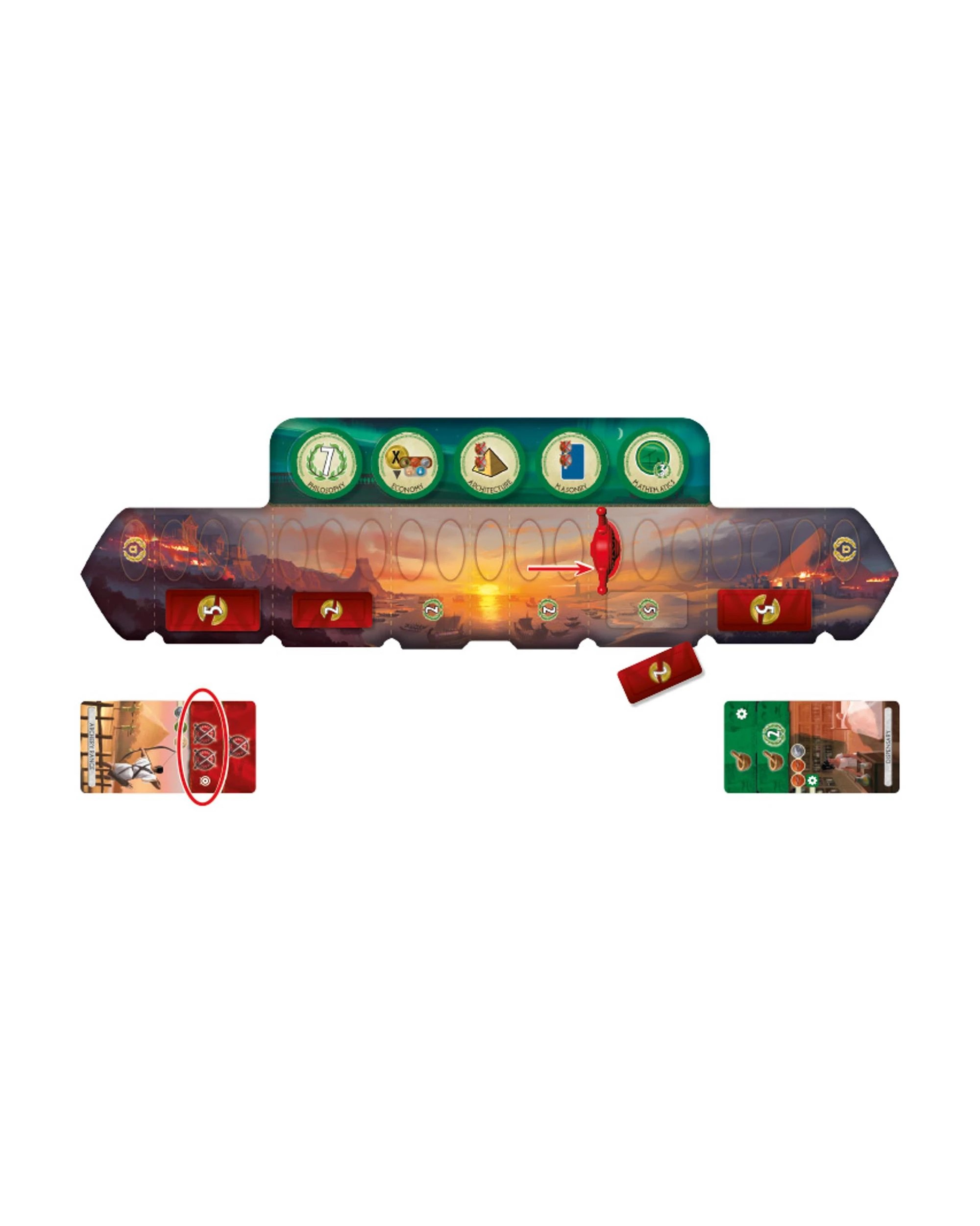 2 7 Wonders Duel Board Game, 2 of 9