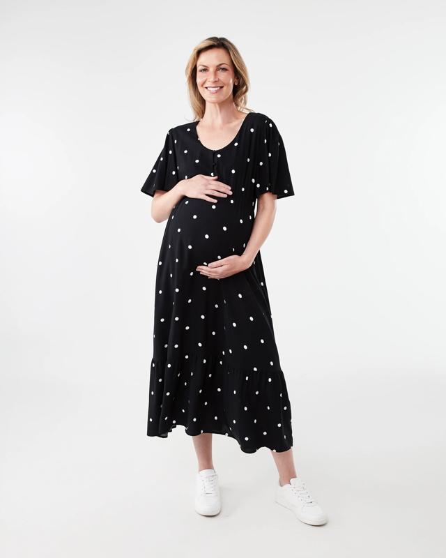 Maternity Short Sleeve Midi Tea D