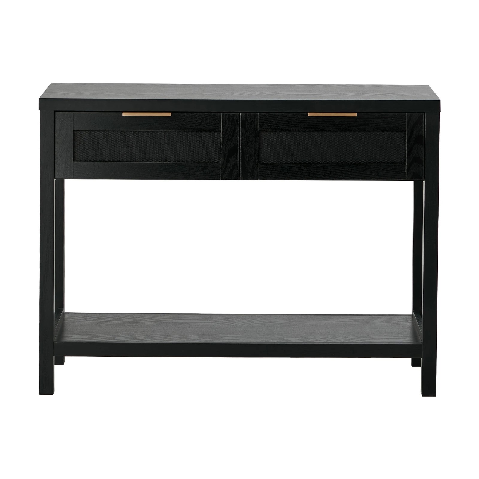 7 Oikiture Console Table 2 Drawers Entry Table Hallway Display Shelf - Black, 7 of 9