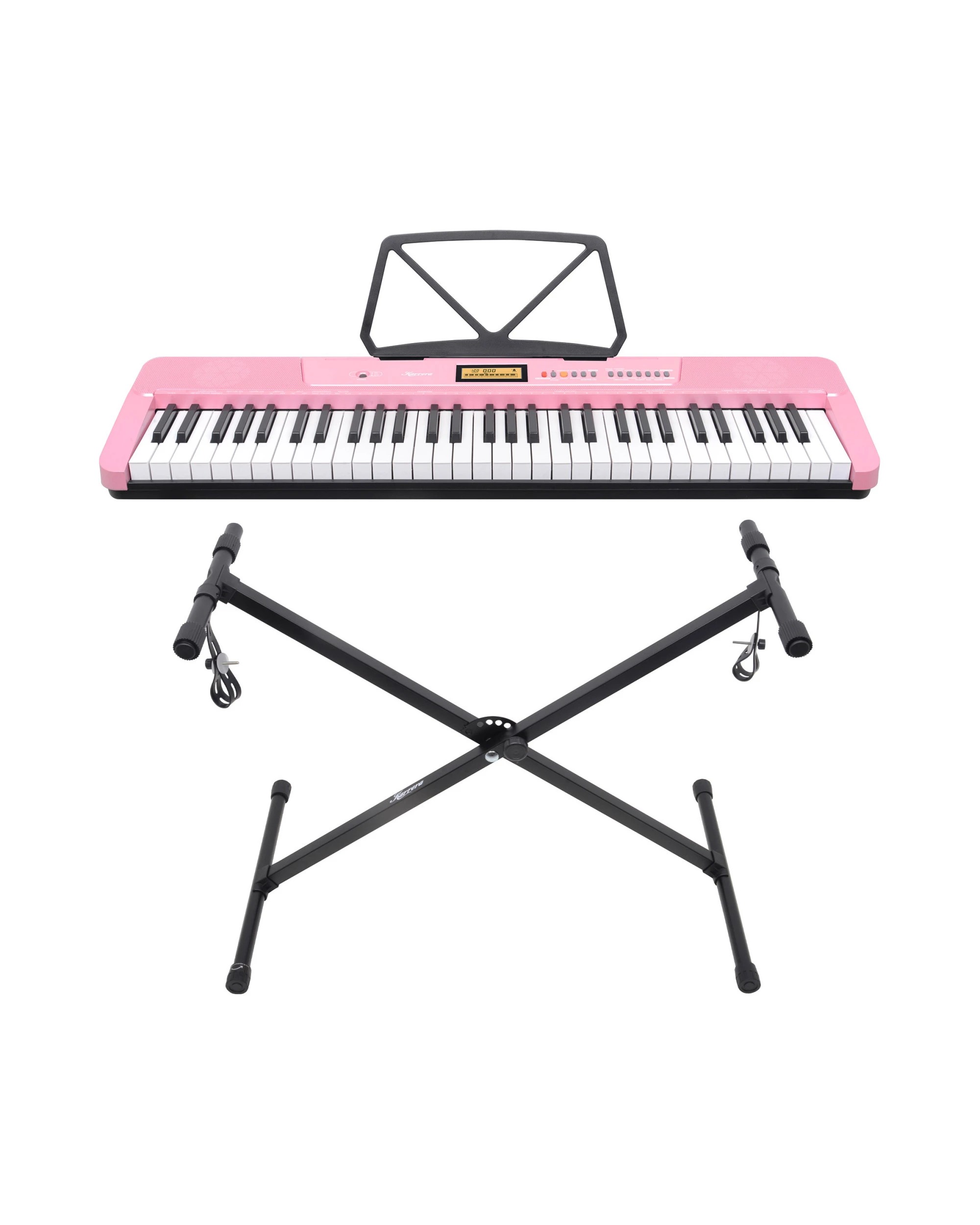4 Karrera 61-Key Electronic Piano Keyboard with LCD and Touch Response in Pink CHJ-291 - Pink, 4 of 7