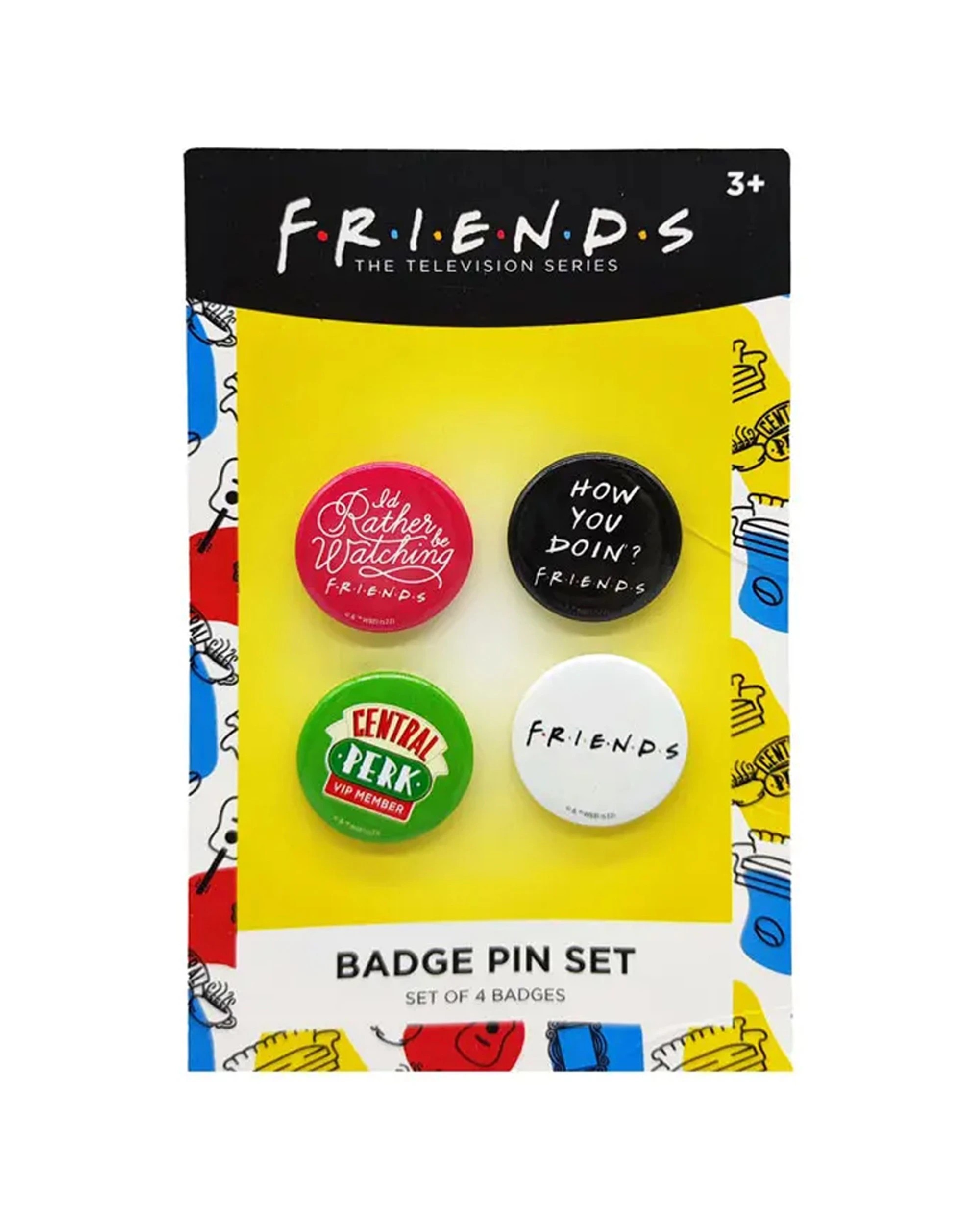 6 Friends TV Series Themed Showbag 22 Badges Bracelet Cutlery Handbag - Multi, 6 of 7
