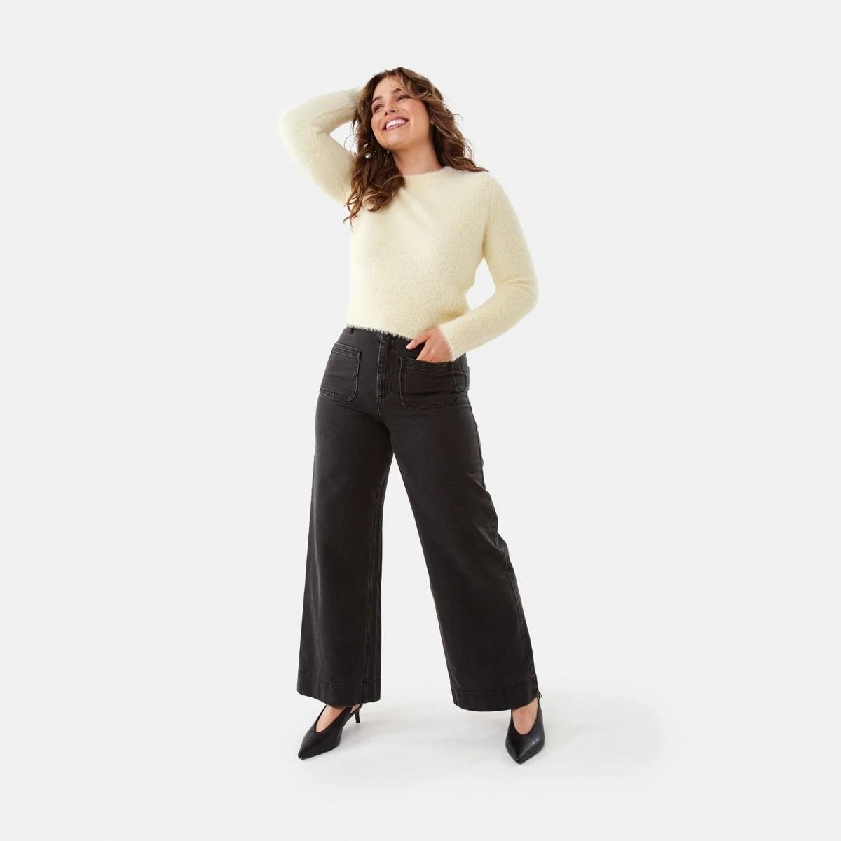 2 Wide Leg Pocket Jeans BLACK WASH, 2 of 7