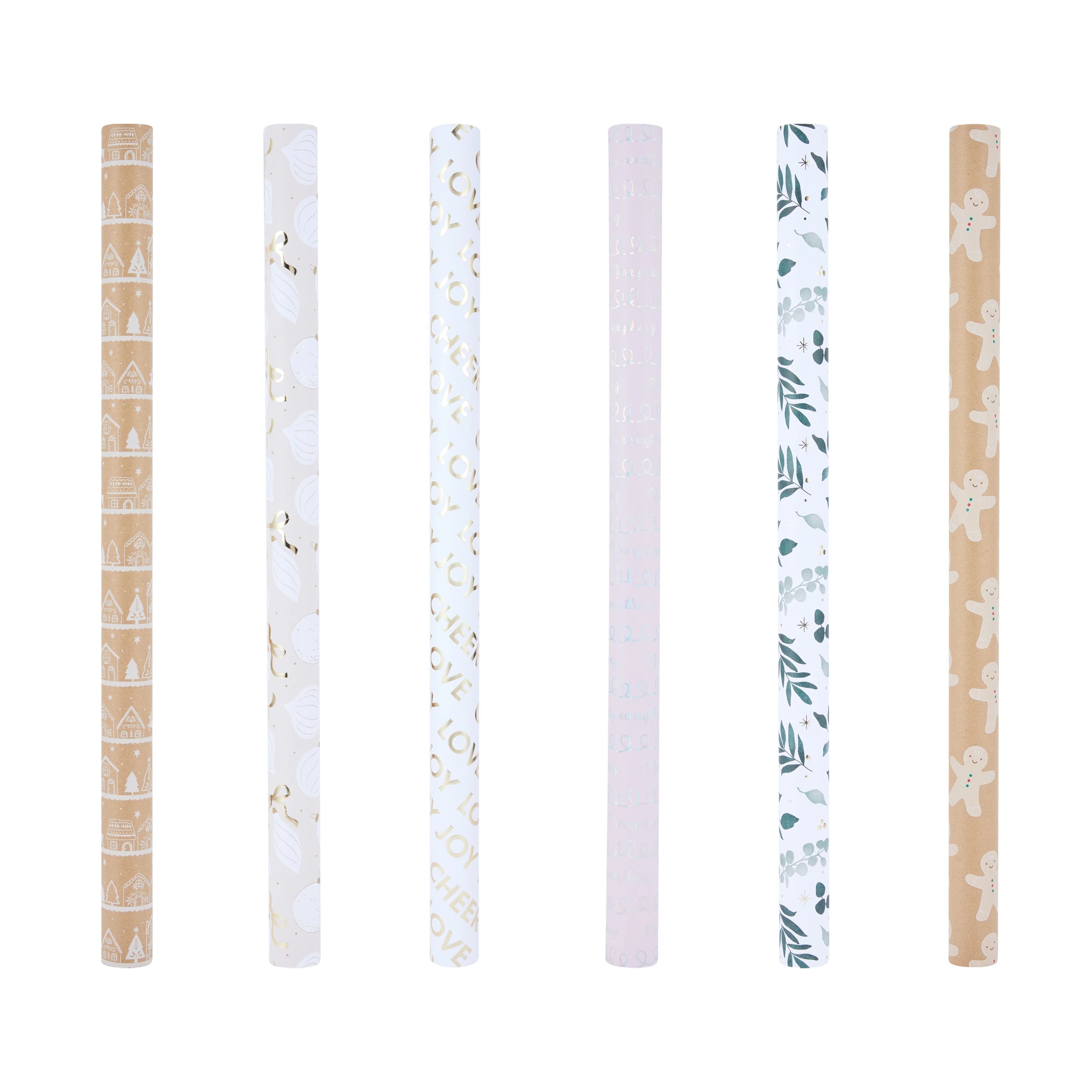 3 4m 70cm Christmas Kraft Gift Wrap - Assorted, 3 of 4
