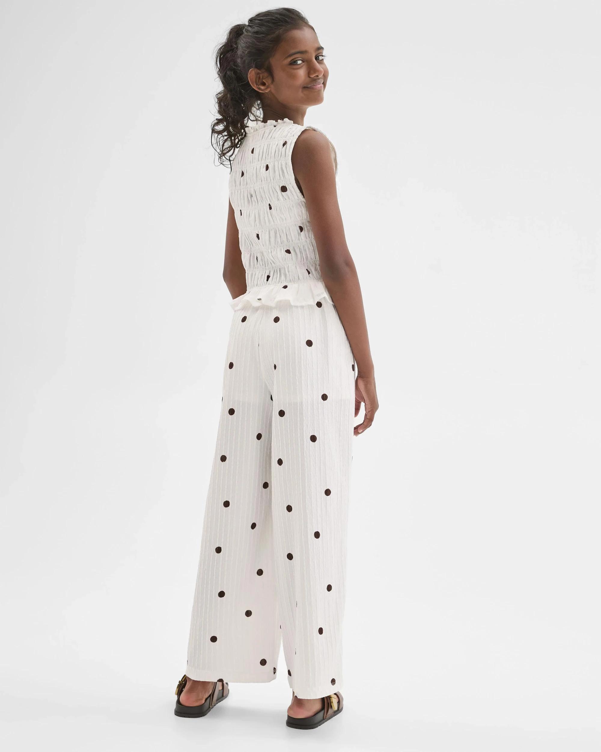 4 Target Kids Wide Leg Textured Pants SPOT WHITE, 4 of 7