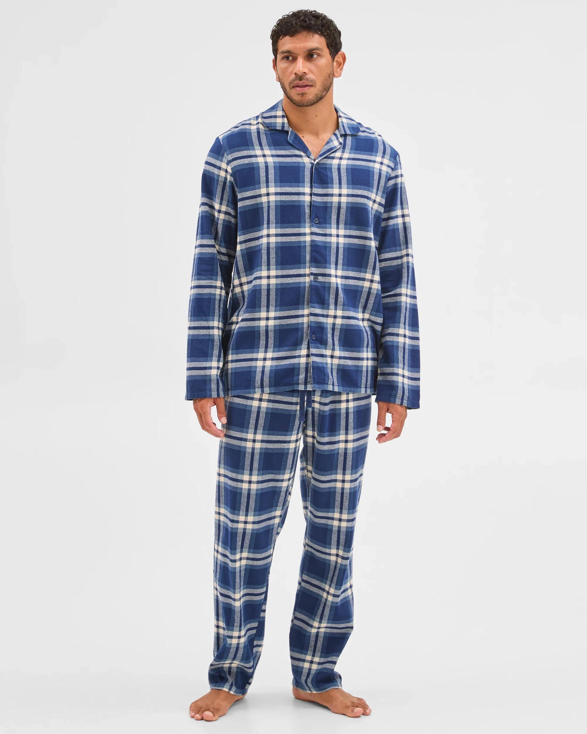 1 Target Man Flannelette Pyjama Set BLUE CHECK, 1 of 6