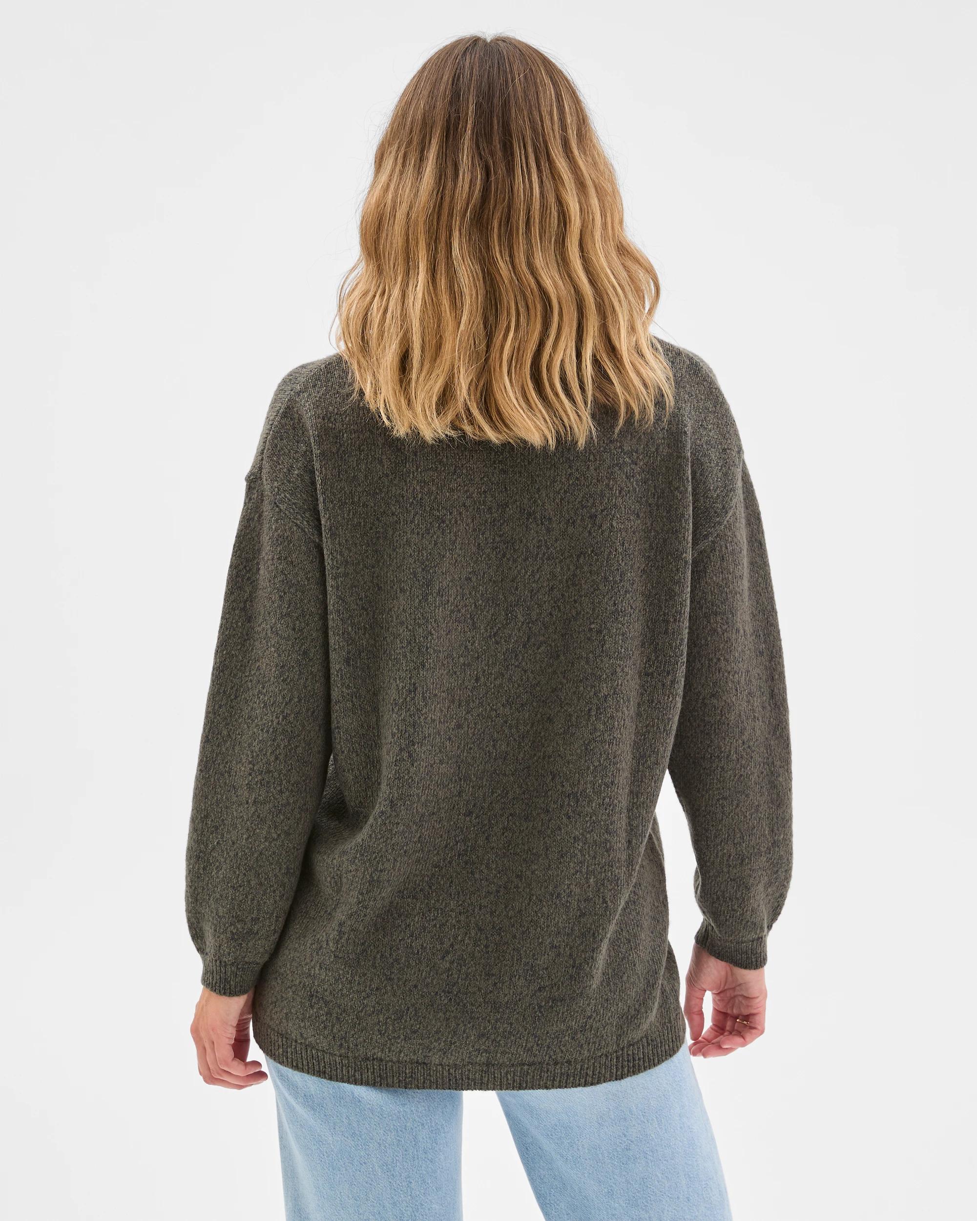 6 Target Woman Twist Slub Grandpa Cardigan OREGANO MARLE, 6 of 6
