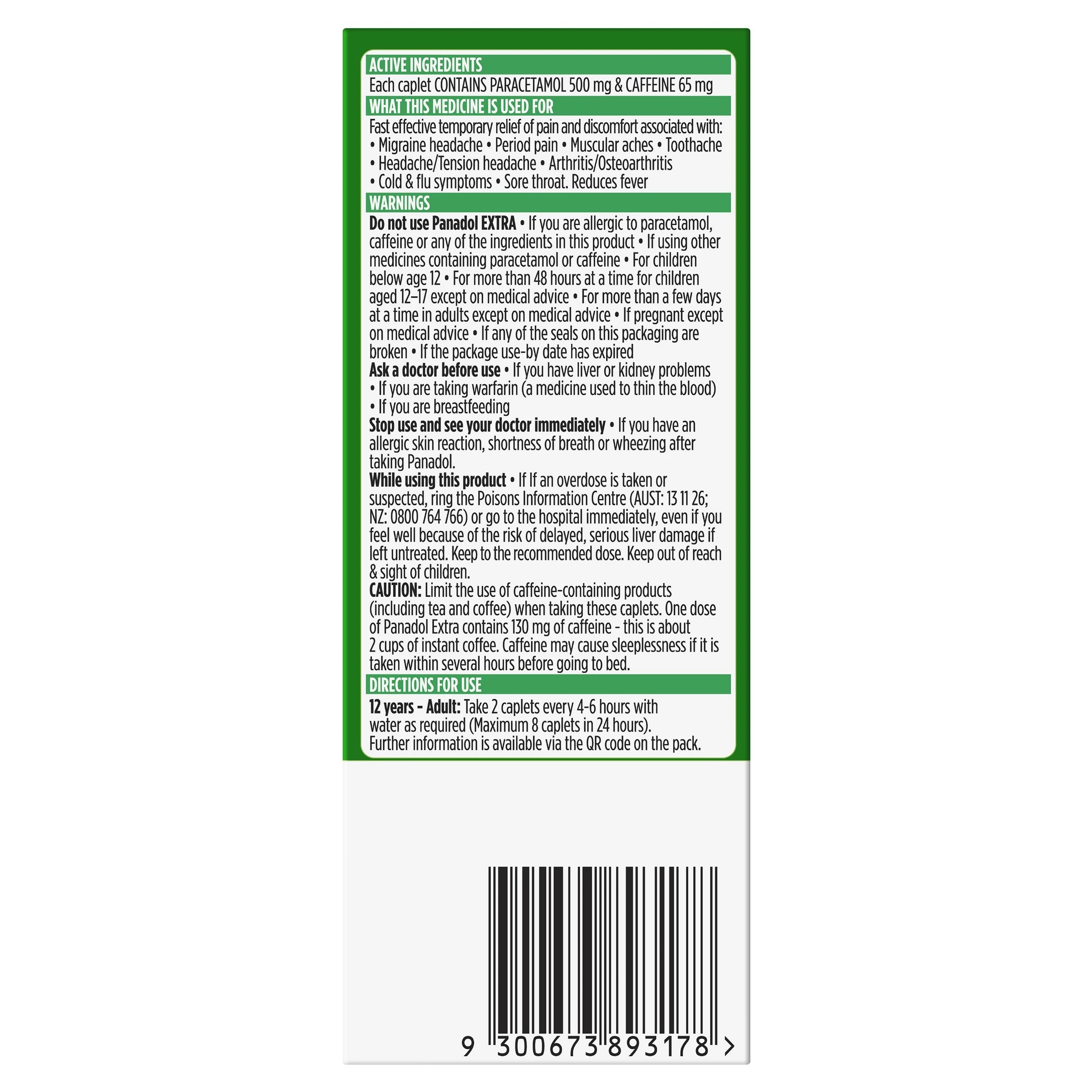 3 16 Pack Panadol Extra Caplets, 3 of 10