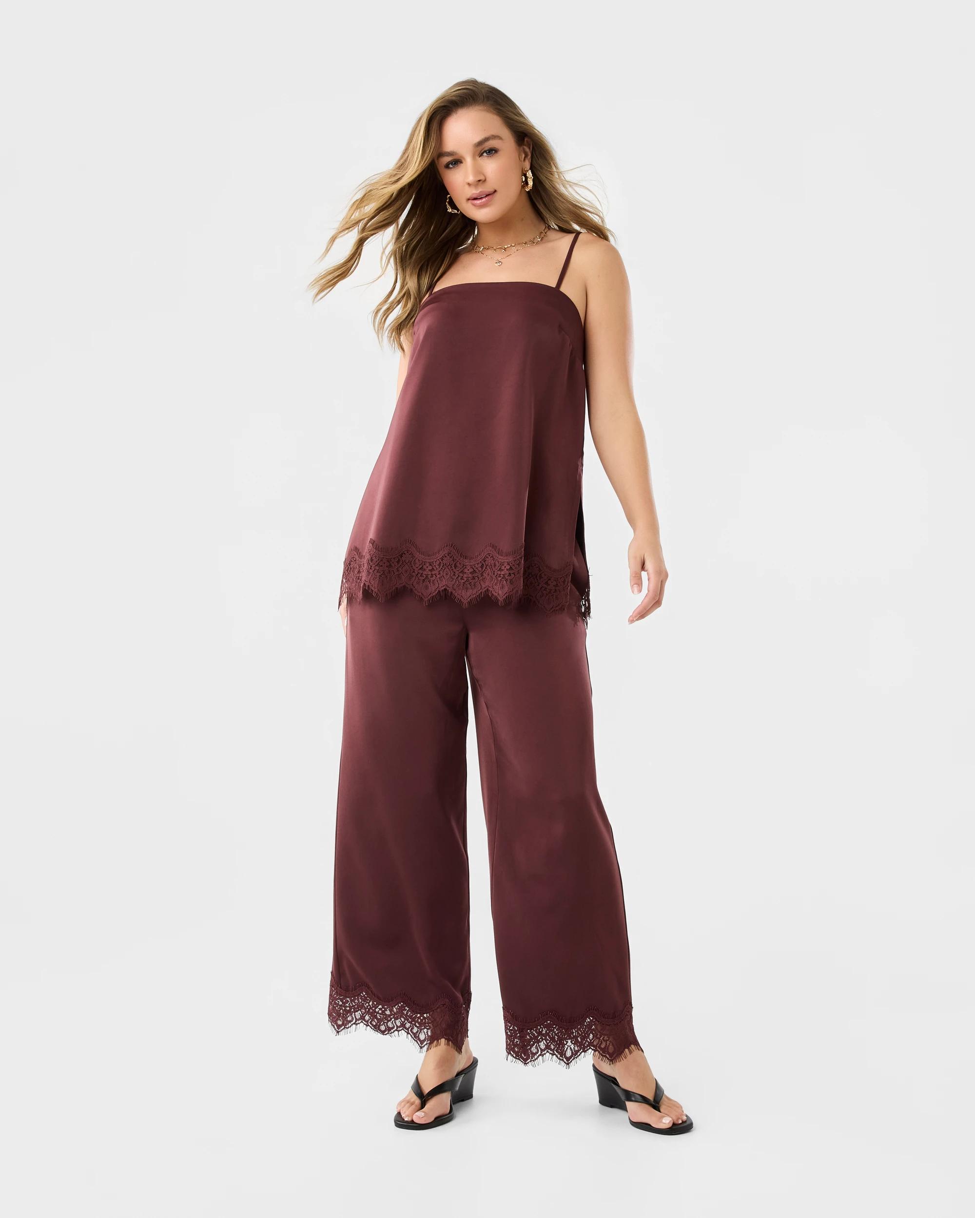 2 Satin Pants Cherry, 2 of 8
