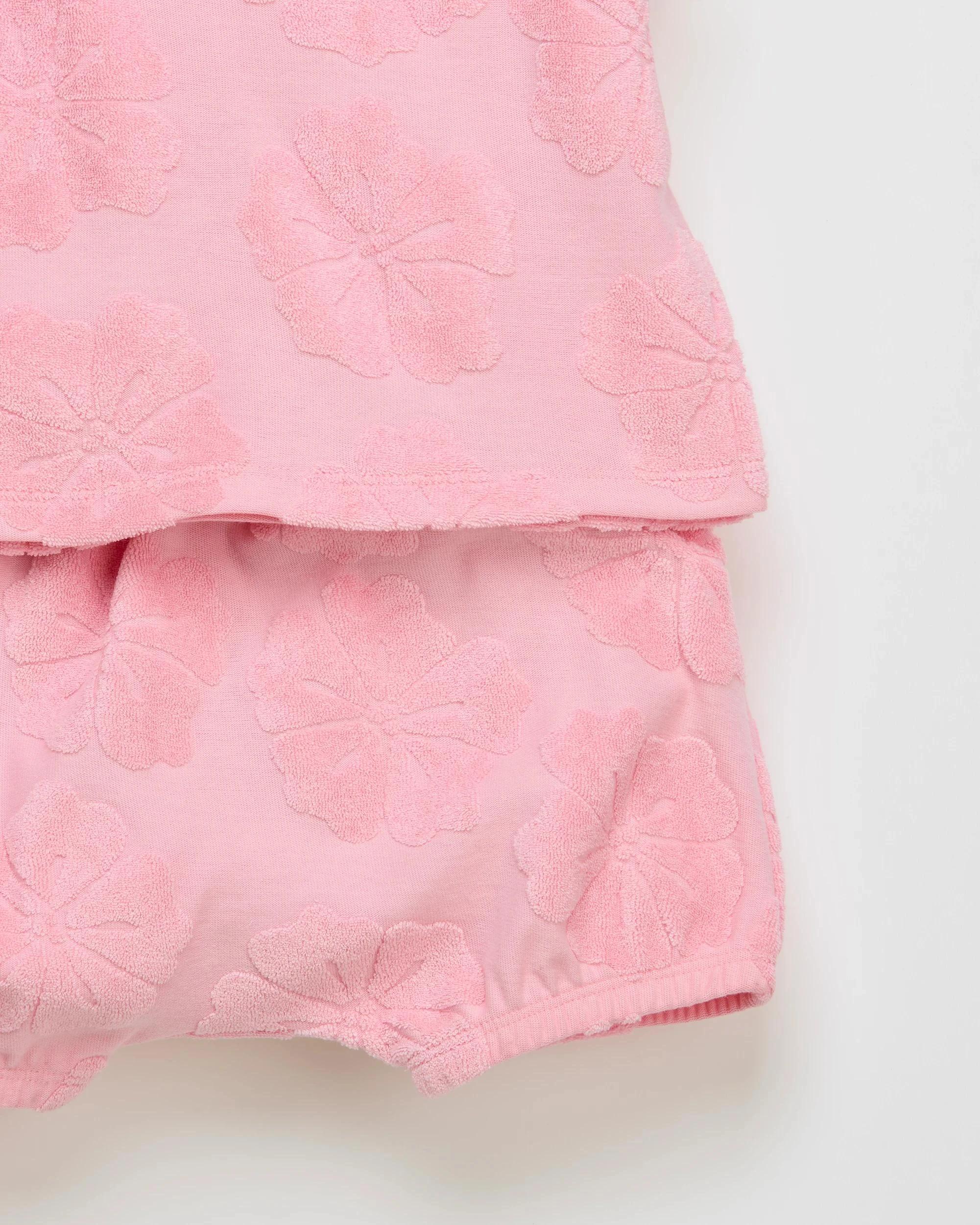 2 Target Baby Organic Cotton Baby Terry T-Shirt and Short 2 Piece Set FLOWER / PINK, 2 of 2