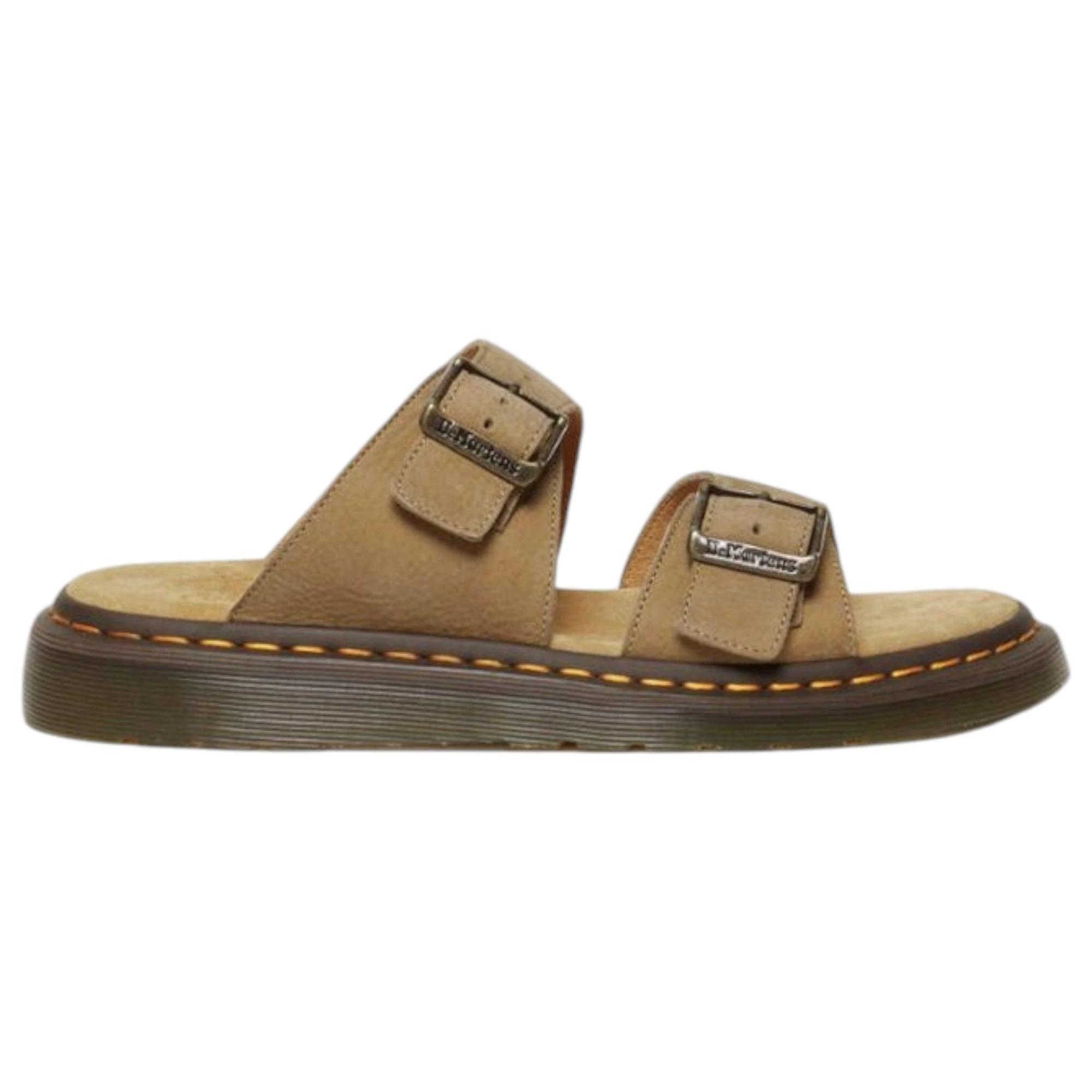 2 Dr. Martens Mens Josef Sandals Shoes SAVANNAH TAN TUMBLED NUBUCK, 2 of 8
