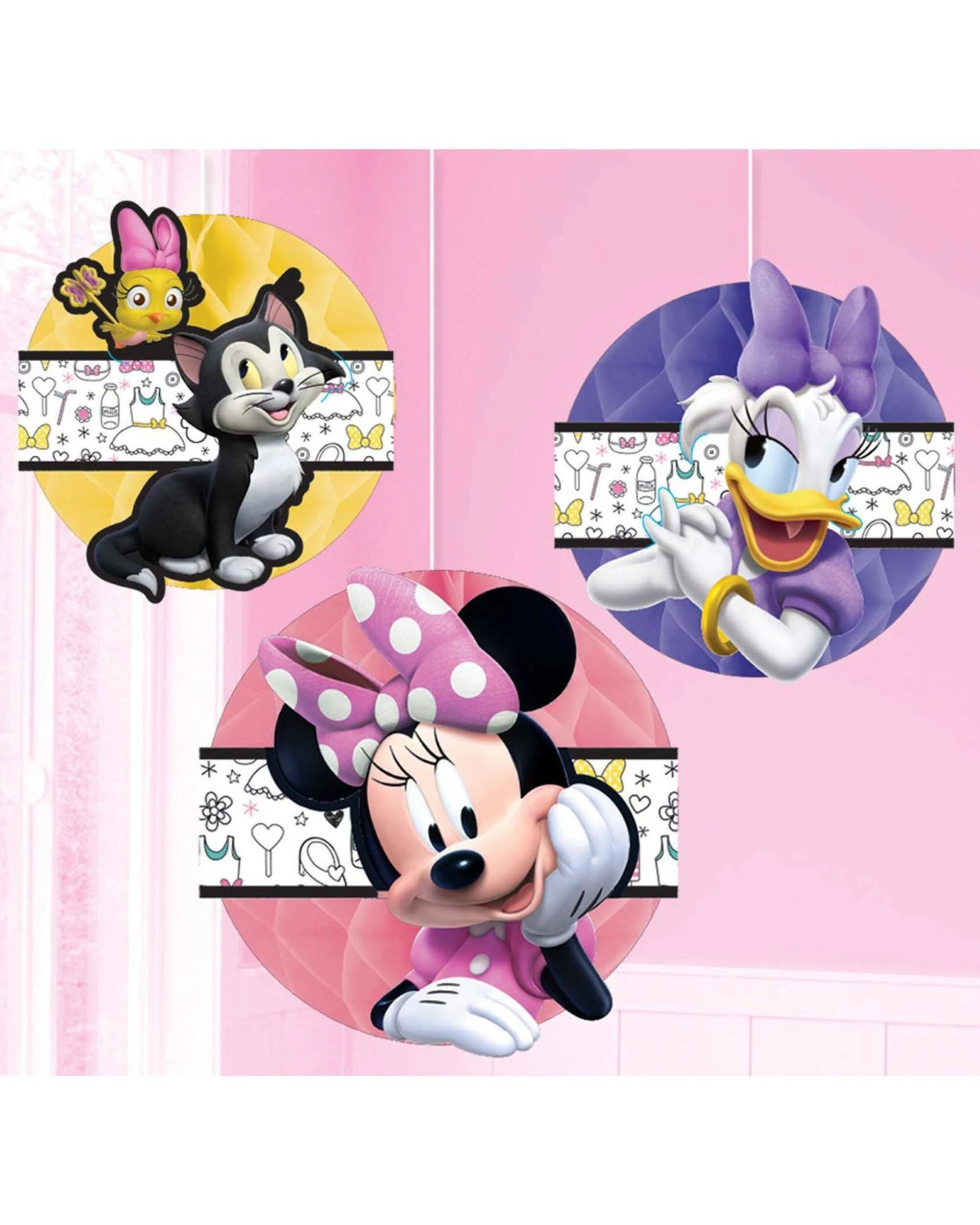 1 Amscan Inc. Minnie Mouse Honeycomb Decorations Pack of 3, 1 of 1