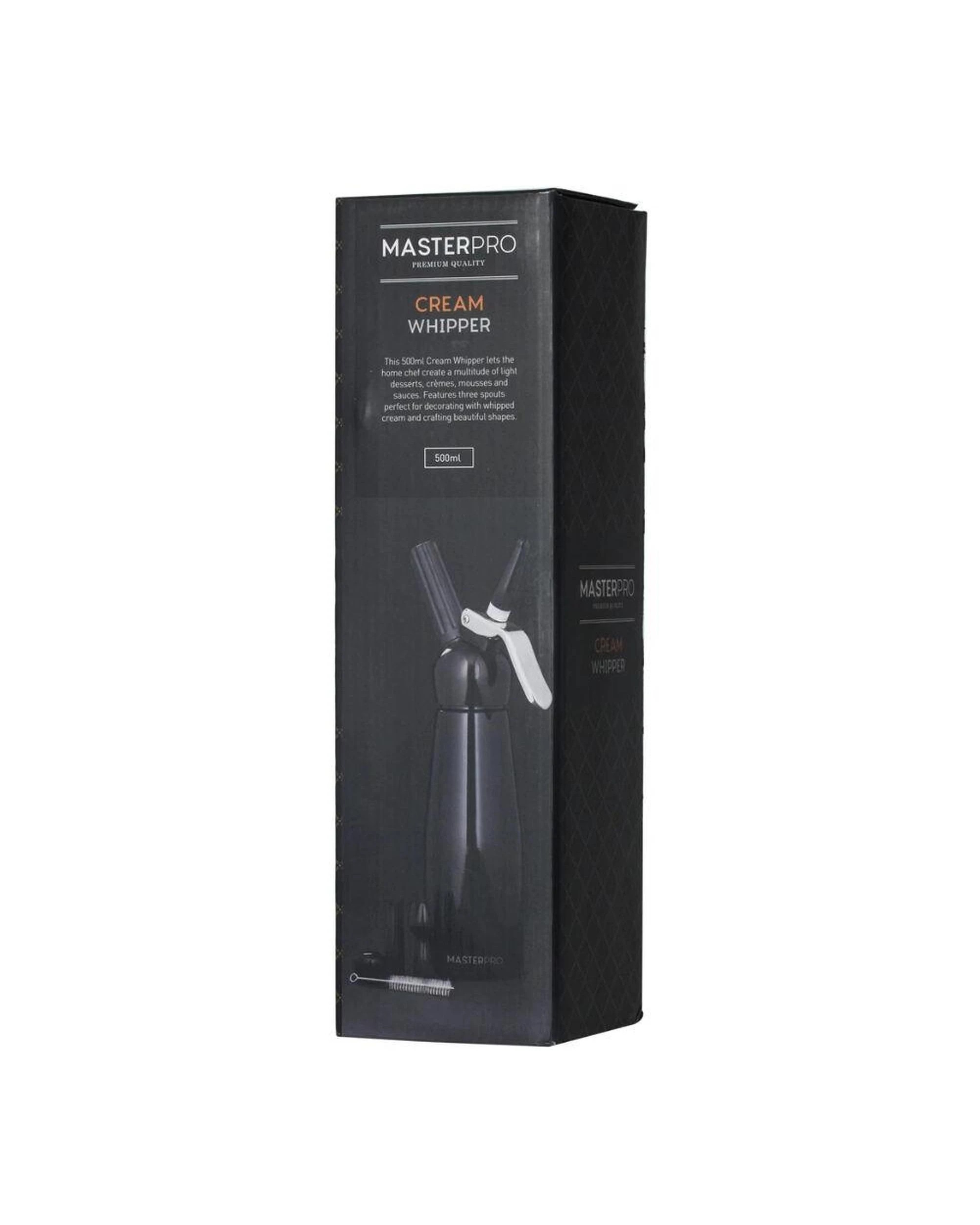 2 MasterPro Cream Whipper 500ml & 3 Nozzles Black, 2 of 3