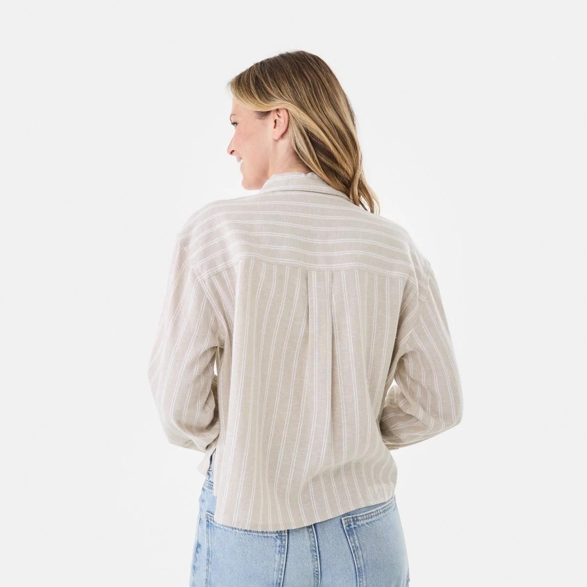 3 Long Sleeve Utility Shirt Gia Stripe, 3 of 6