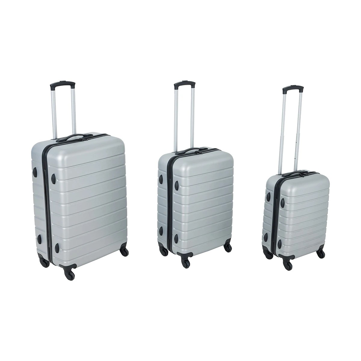 2 6 Piece Family Luggage Set - Silver, 2 of 10