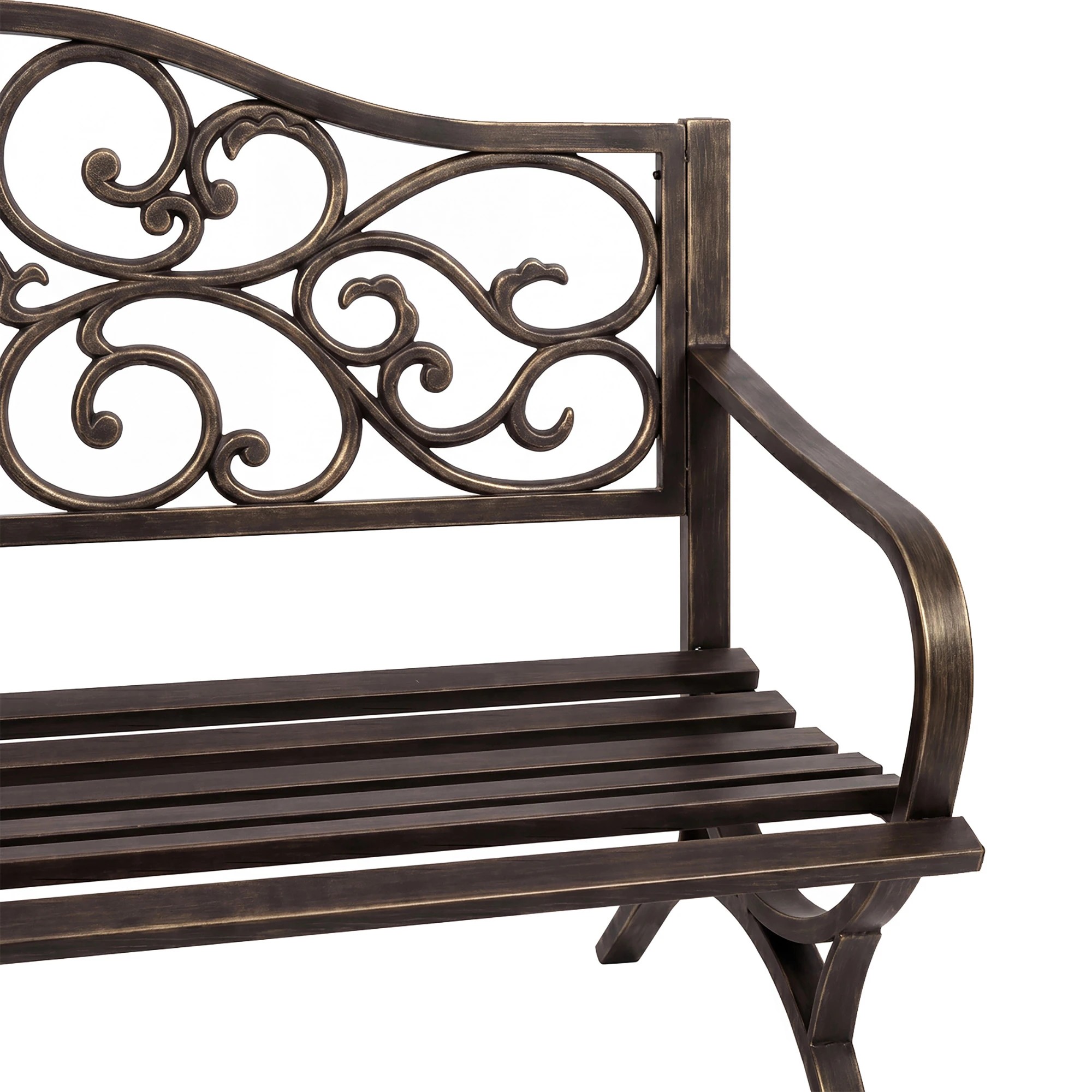 5 Levede Garden Bench Seat Outdoor Patio Park Lounge Backyard Chair Bronze 3 Seat, 5 of 8
