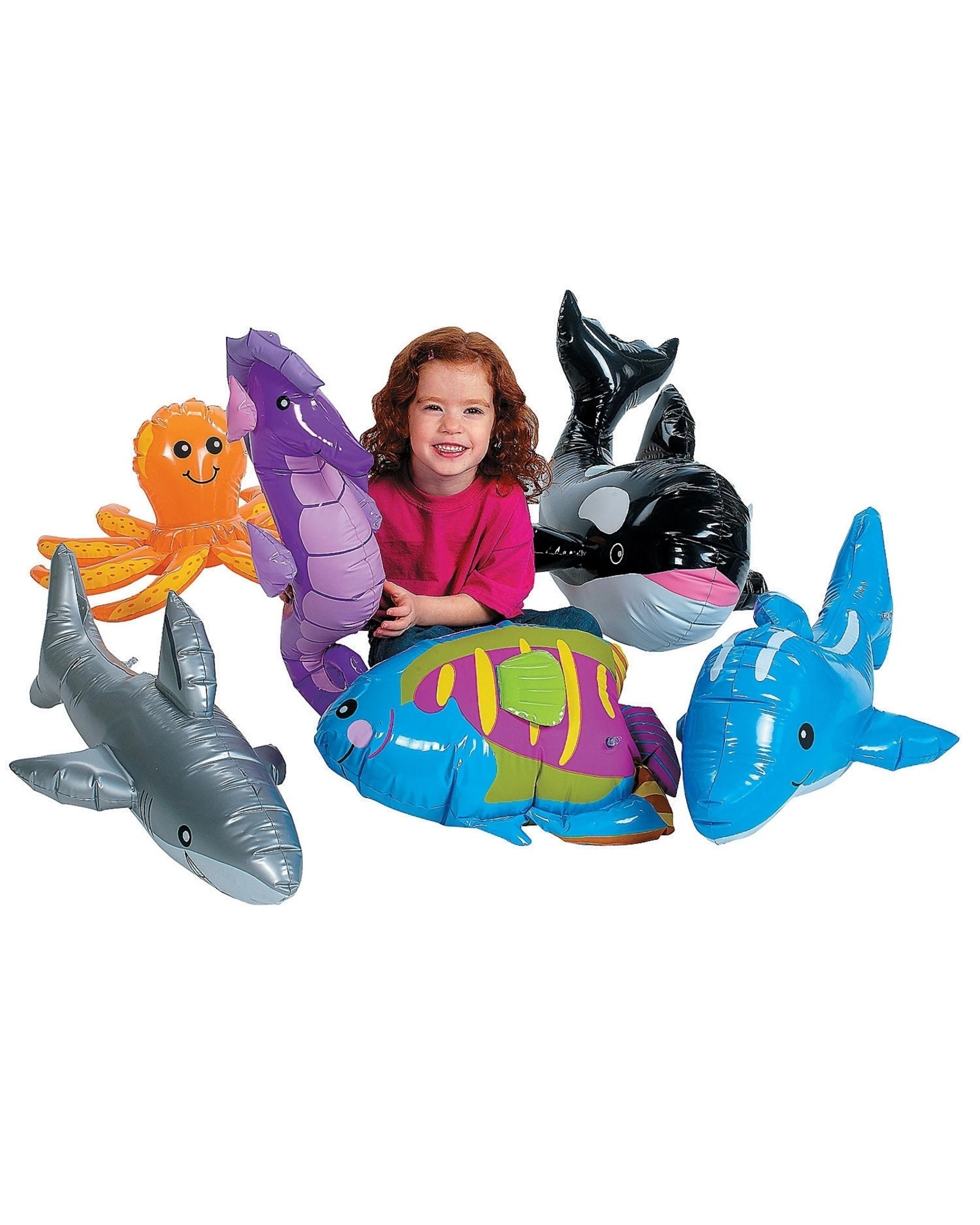 1 Partyrama Inflatable Sea Animals Pack of 6, 1 of 1