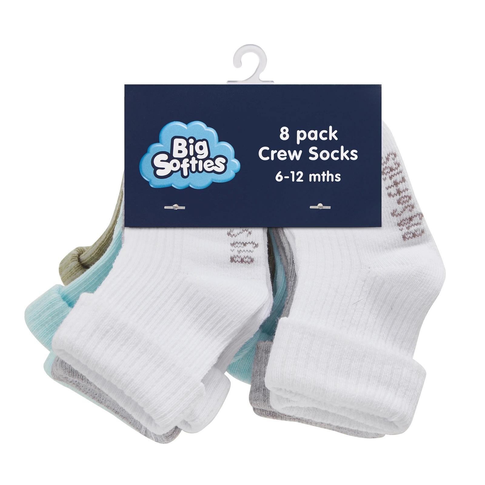 2 Big Softies 8-Pack Crew Socks Boy 6-12M , 2 of 4