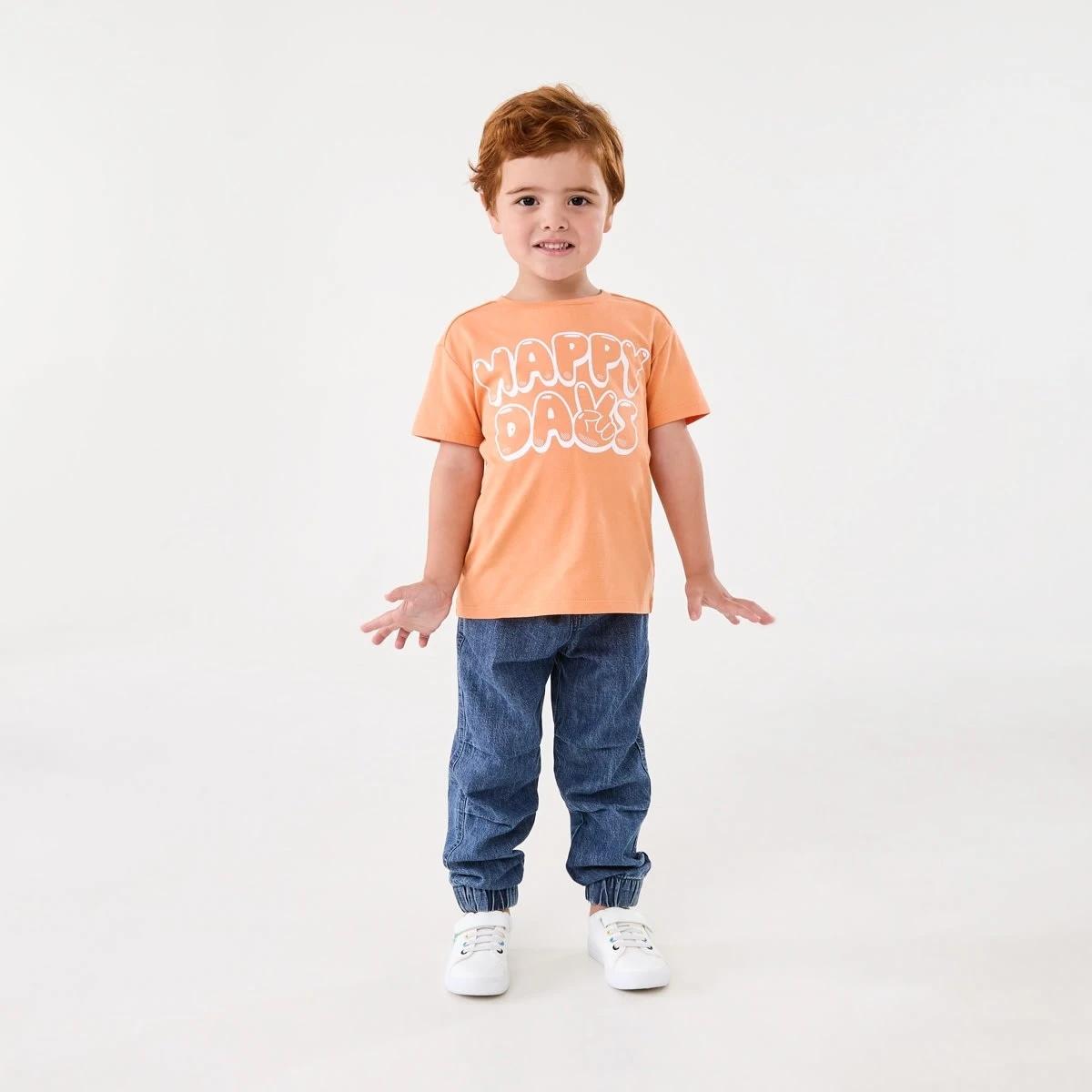 5 Chest Print T-shirt Org Happy, 5 of 8